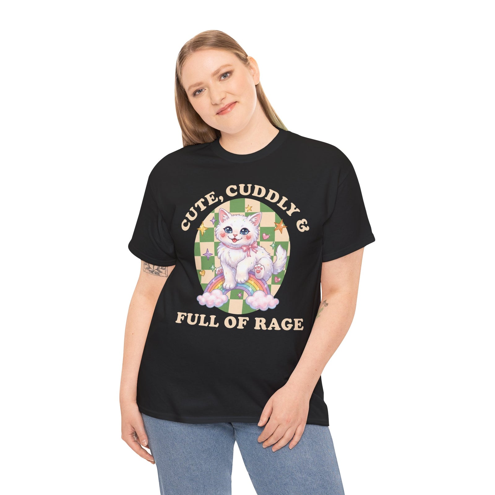 Cute Cuddly & Full of Rage T-Shirt — Funny Kawaii Kitten Graphic Tee