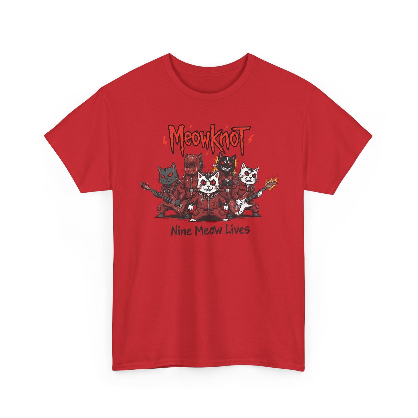 Meowknot Cat Band T-Shirt — Cute Musical Cat Graphic Tee