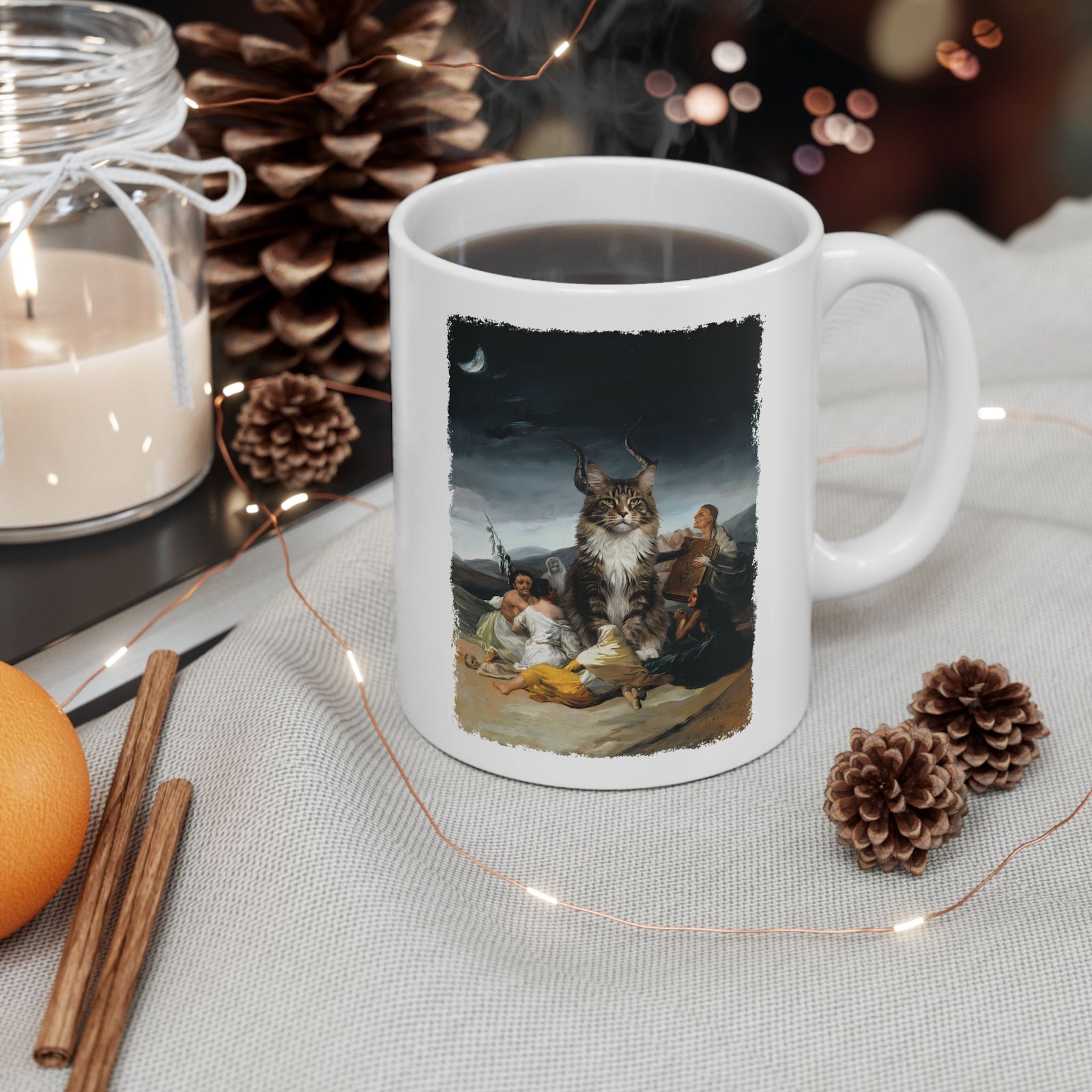 The Great Cat Ceramic Mug — Bold Vintage Cat Graphic Mug