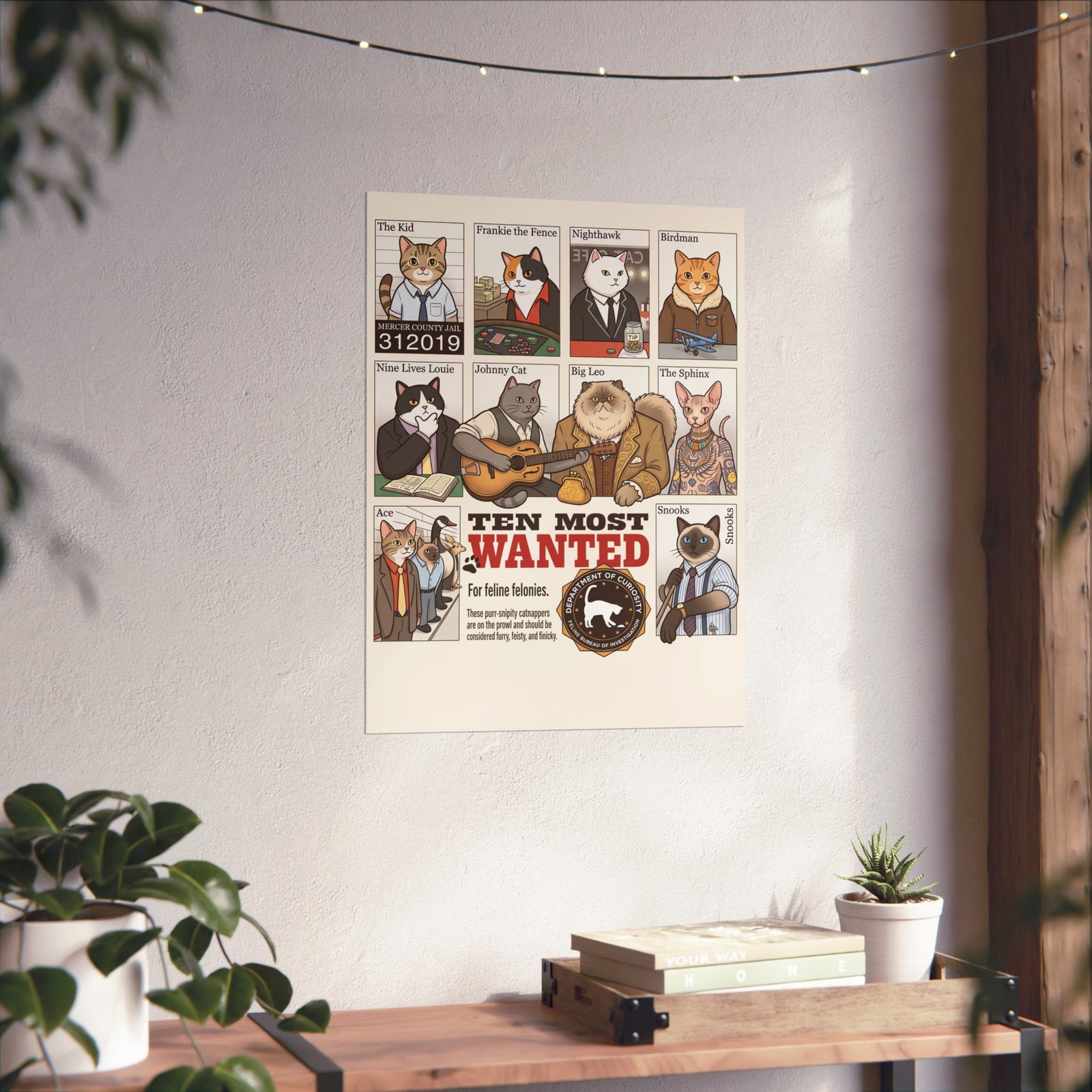 Cats Wanted Poster — Funny Cat Lover Poster