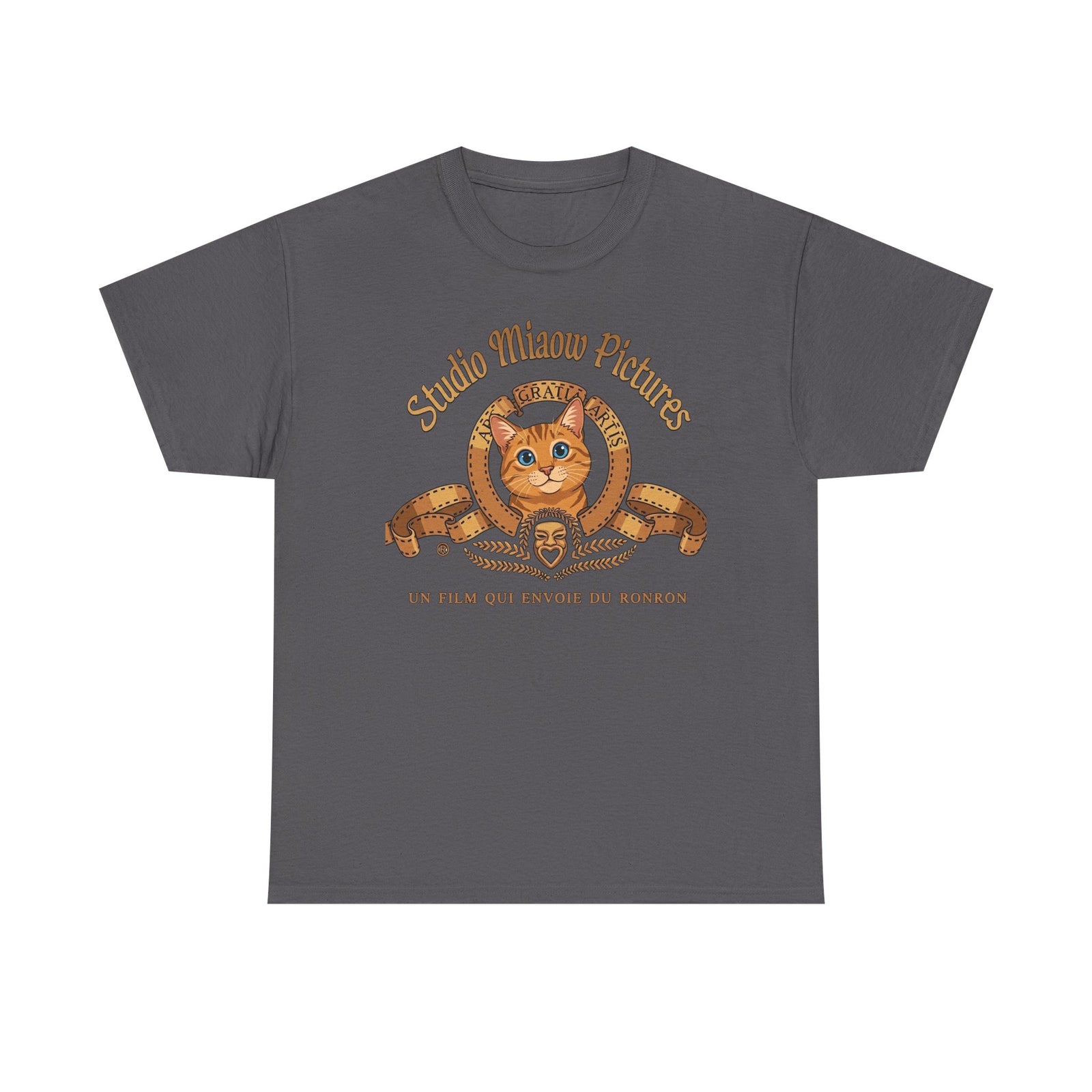 Retro Movie Lion Parody Cat T-Shirt — Studio Miaow Pictures