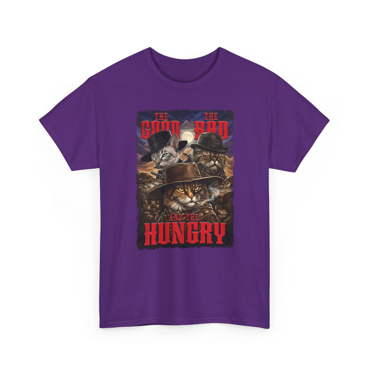 The Good The Bad The Hungry — Cat Parody T-Shirt