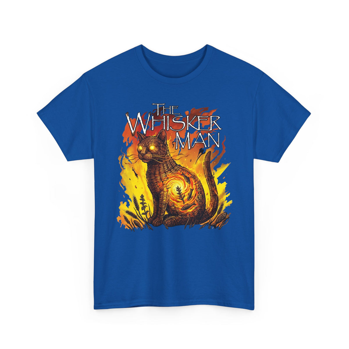 The Whisker Man Fiery Cat Horror Graphic Tee
