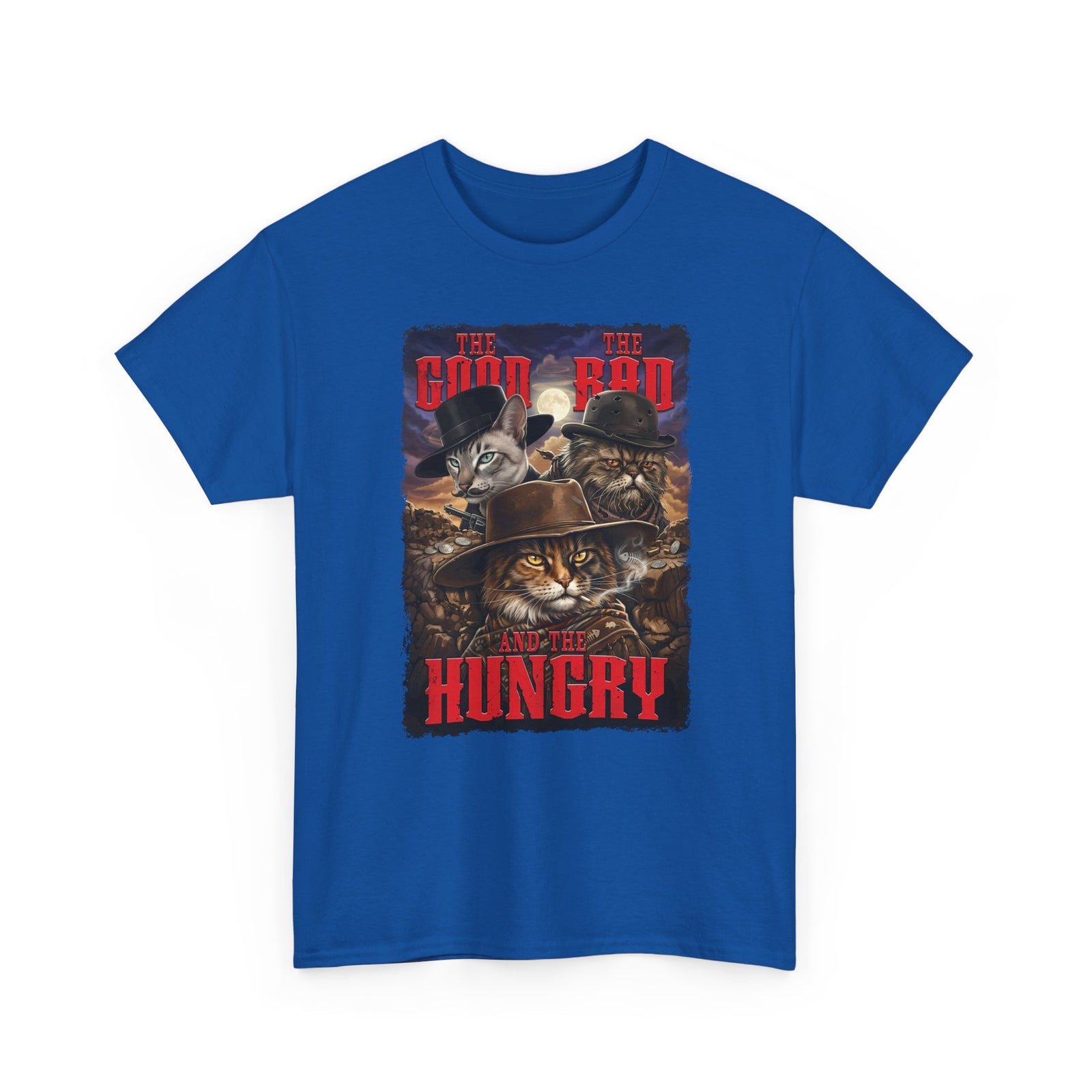 The Good The Bad The Hungry — Cat Parody T-Shirt