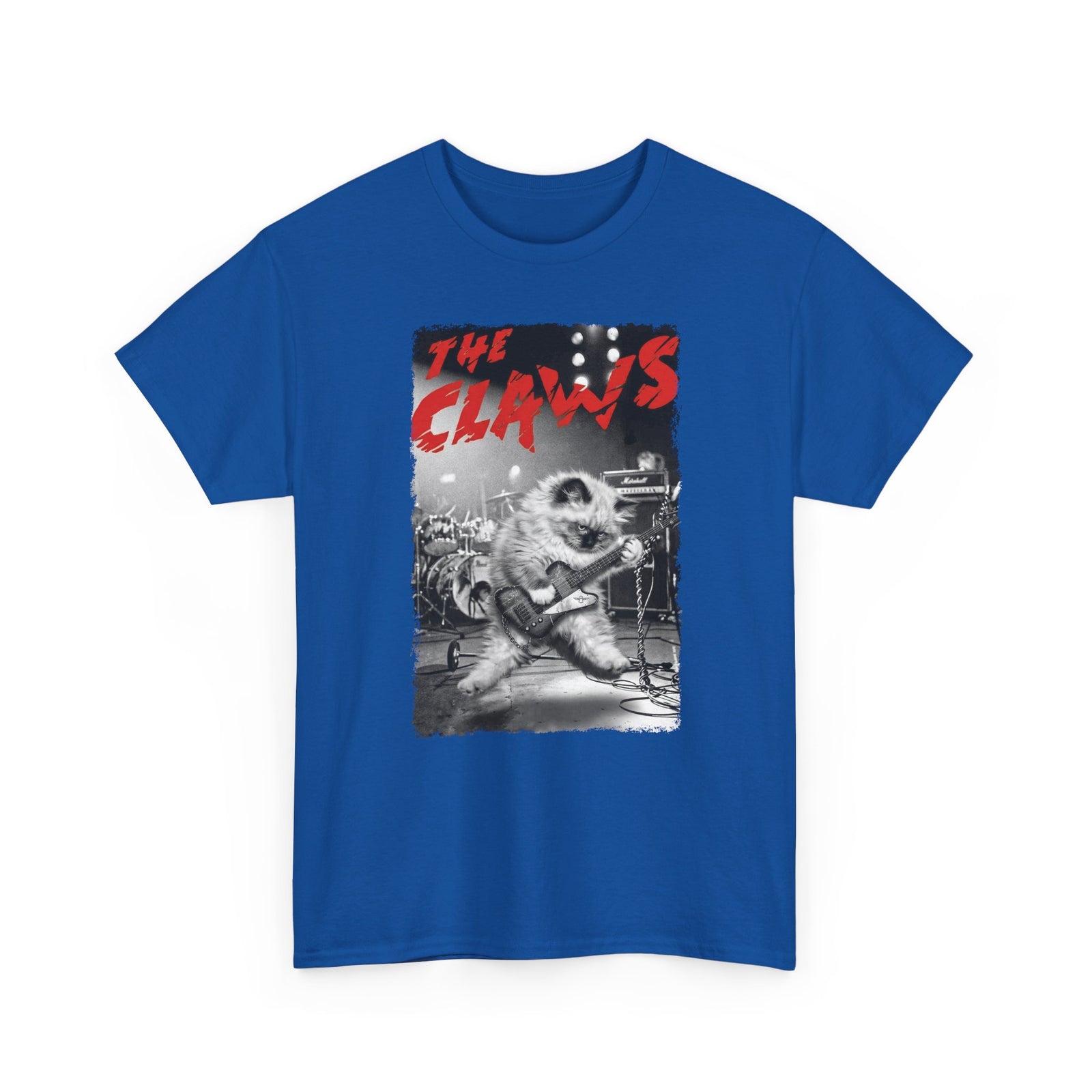 The Claws Cat Rock T-Shirt — Retro Cat Graphic Tee