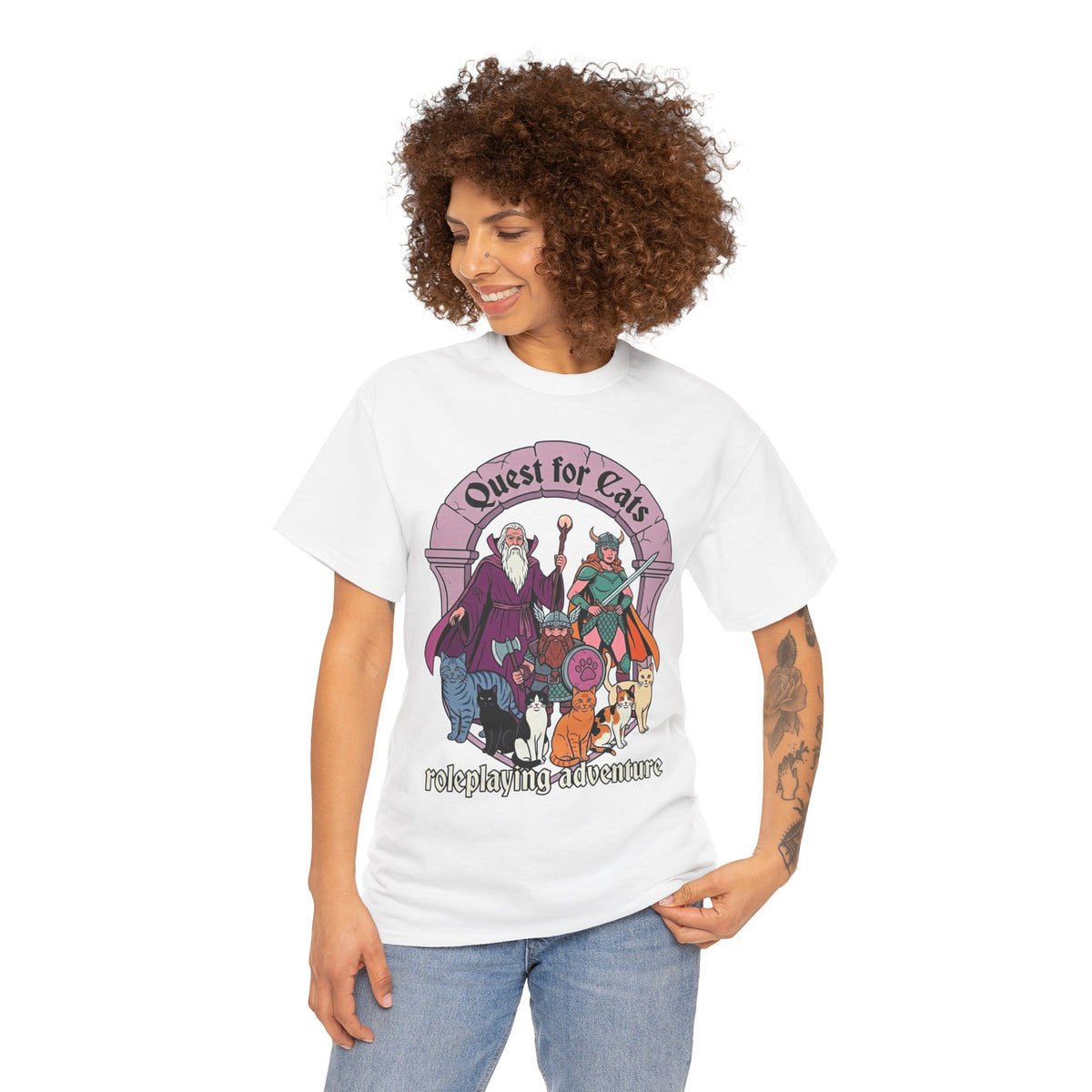 Quest for Cats T-Shirt — Roleplaying Adventure Graphic Tee