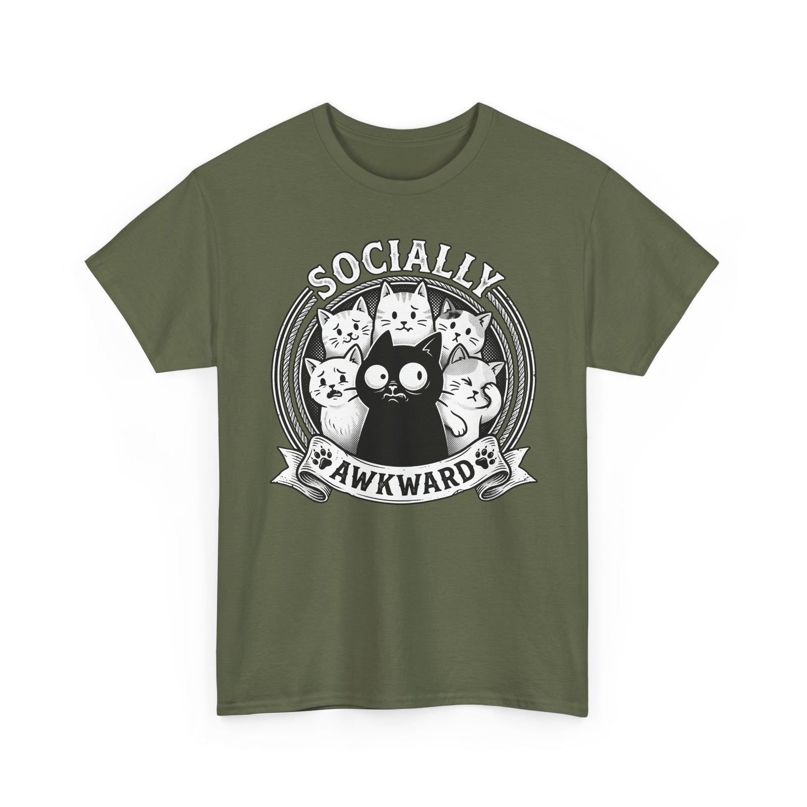 Socially Awkward Black Cat T-Shirt
