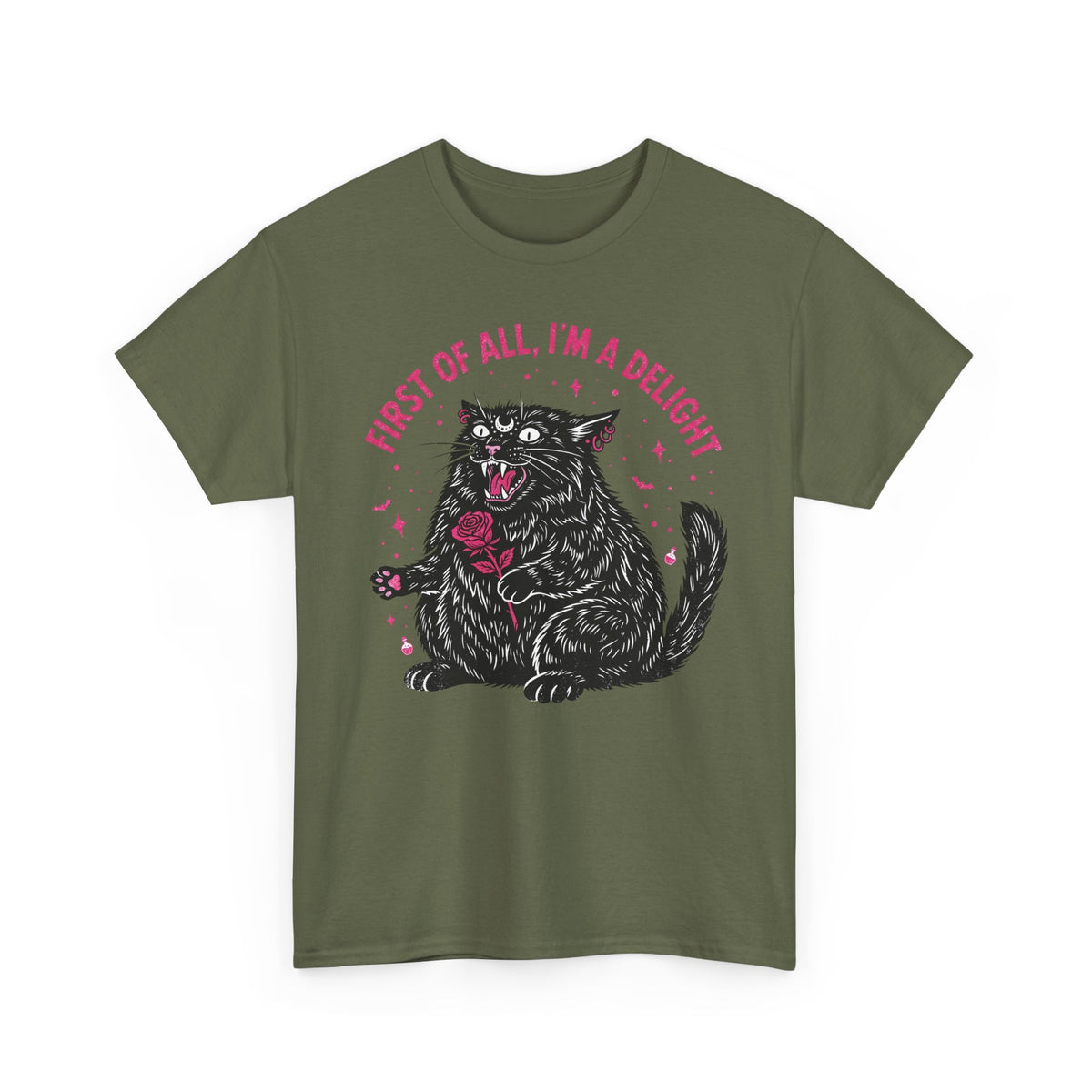 Black Cat "First of All I'm a Delight" T-Shirt