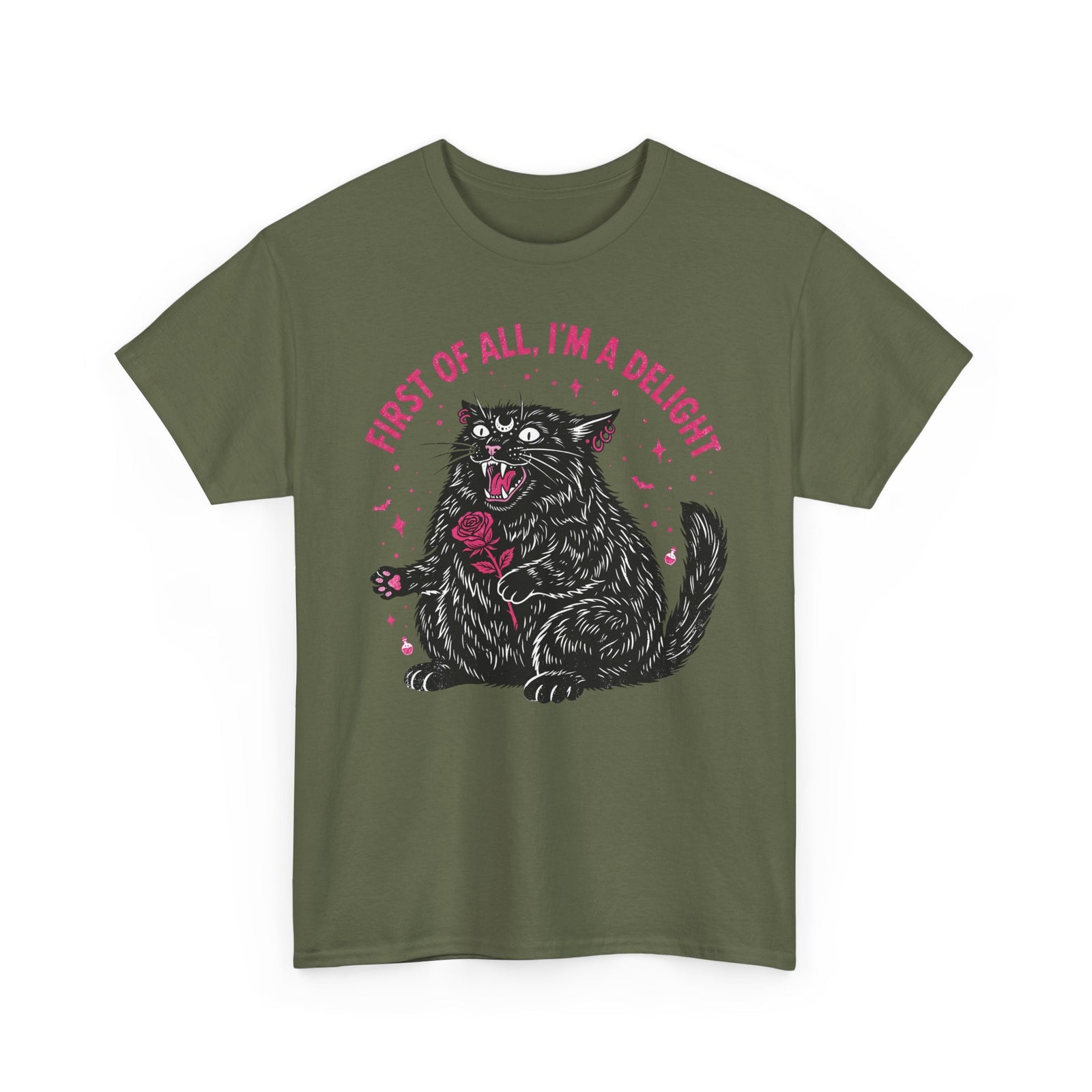 Black Cat "First of All I'm a Delight" T-Shirt