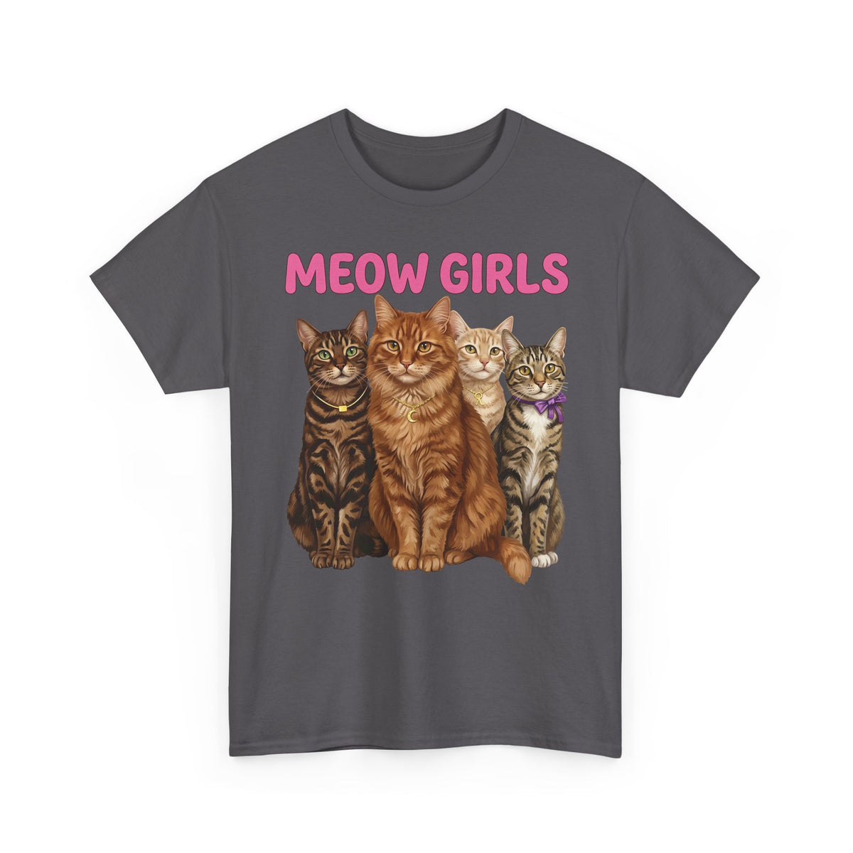 Meow Girls Cat Tee — Cute Graphic Cats Shirt for Cat Lovers