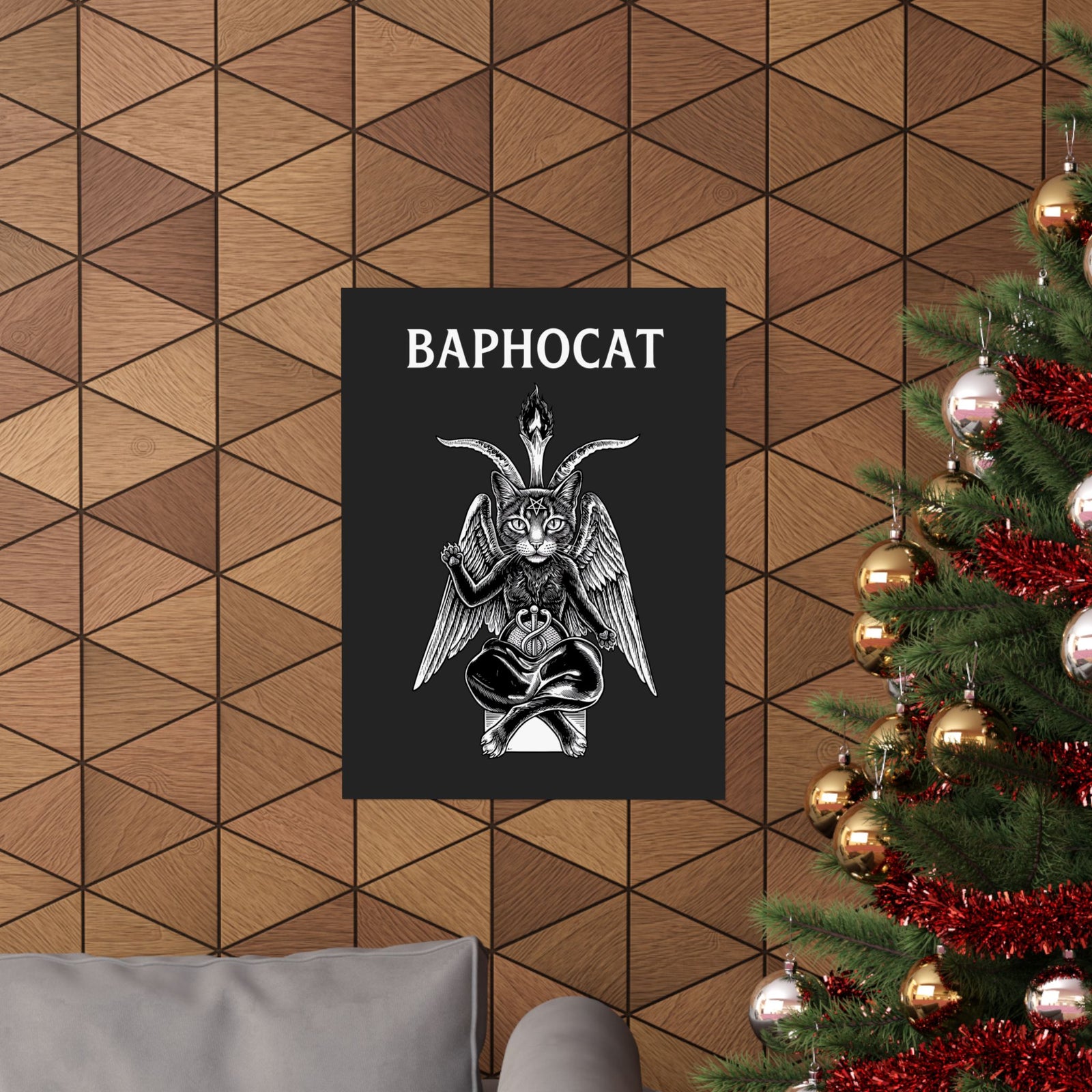 Baphocat Dark Evil Cat Poster