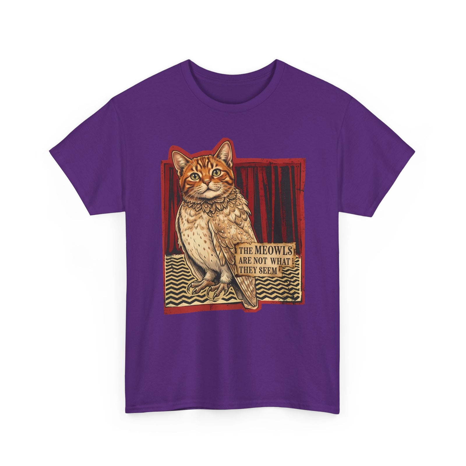 Meowls Are Not What They Seem T-Shirt — Mysterious Cat Quote Tee