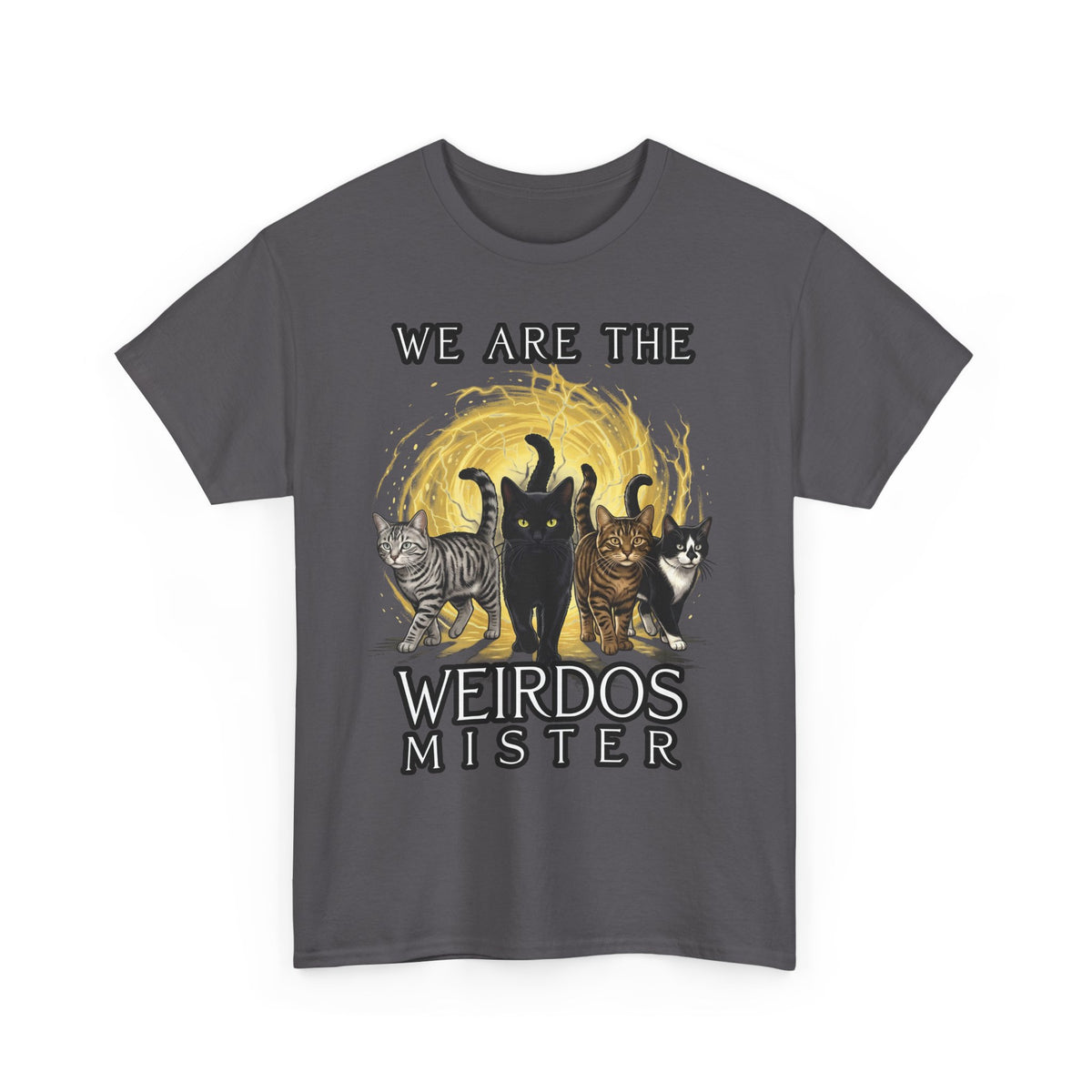 We Are The Weirdos Mister Tee — Gothic Cat Witchcraft Graphic T-Shirt