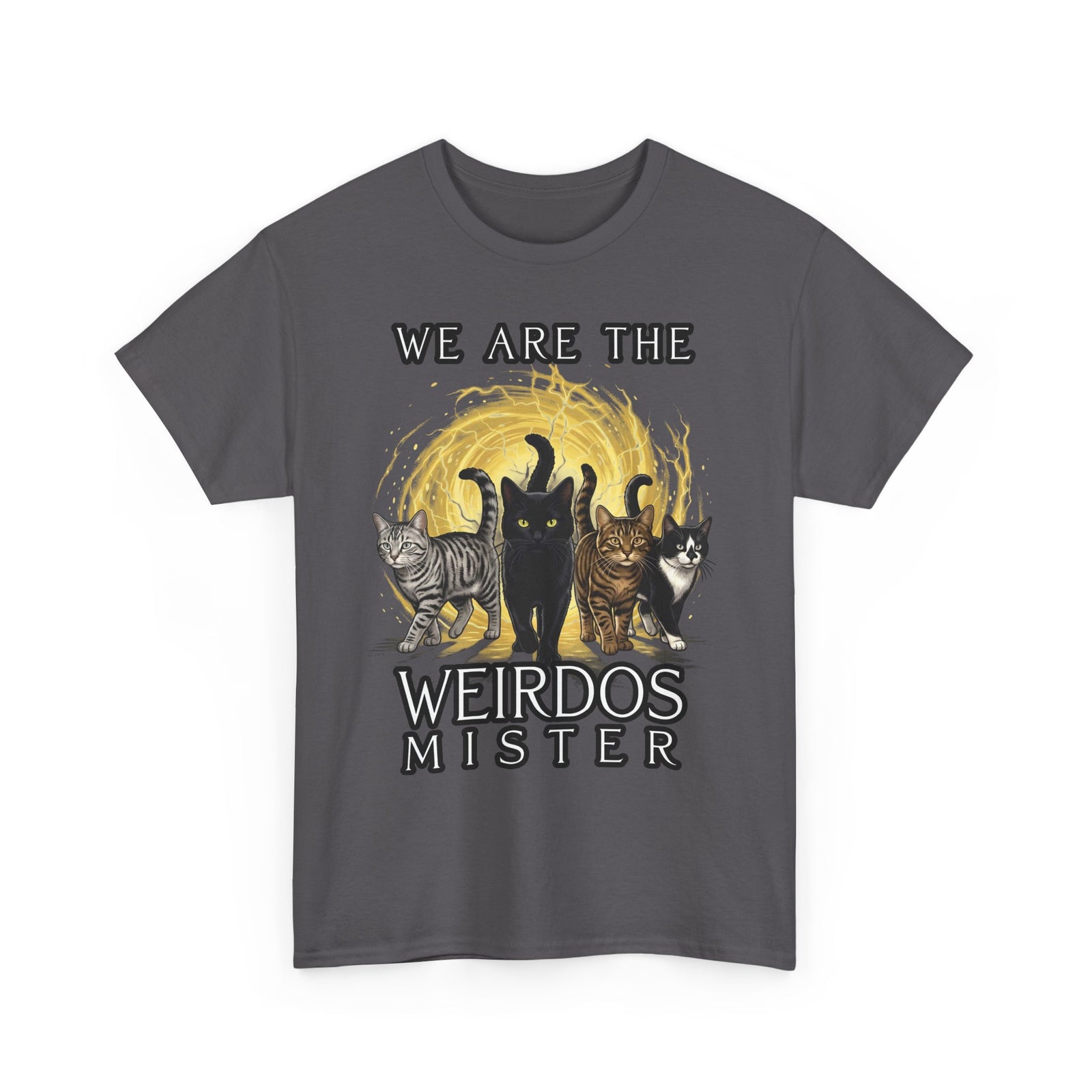 We Are The Weirdos Mister Tee — Gothic Cat Witchcraft Graphic T-Shirt