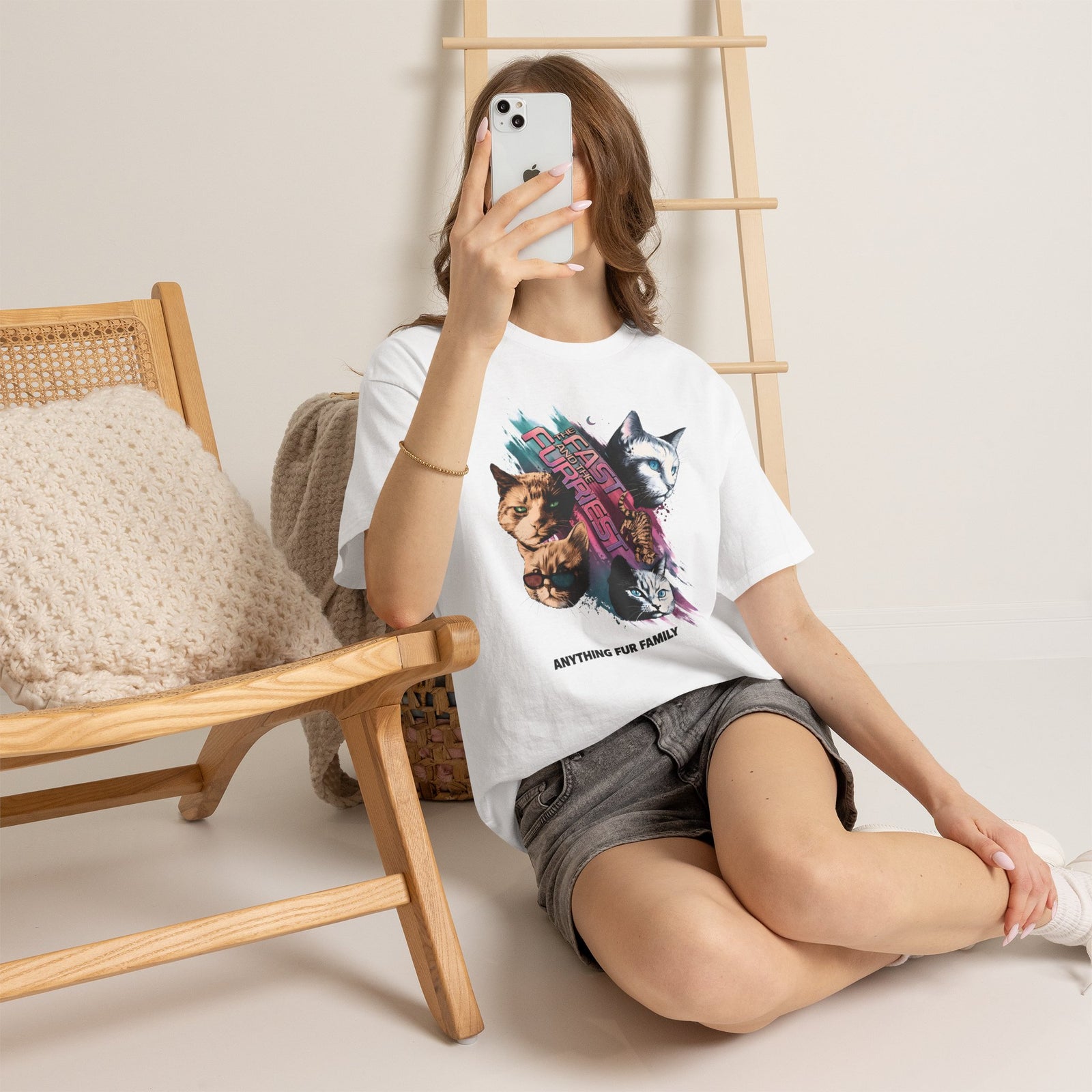 The Fast And The Furriest T-Shirt — Funny Cat Action Movie Parody Tee