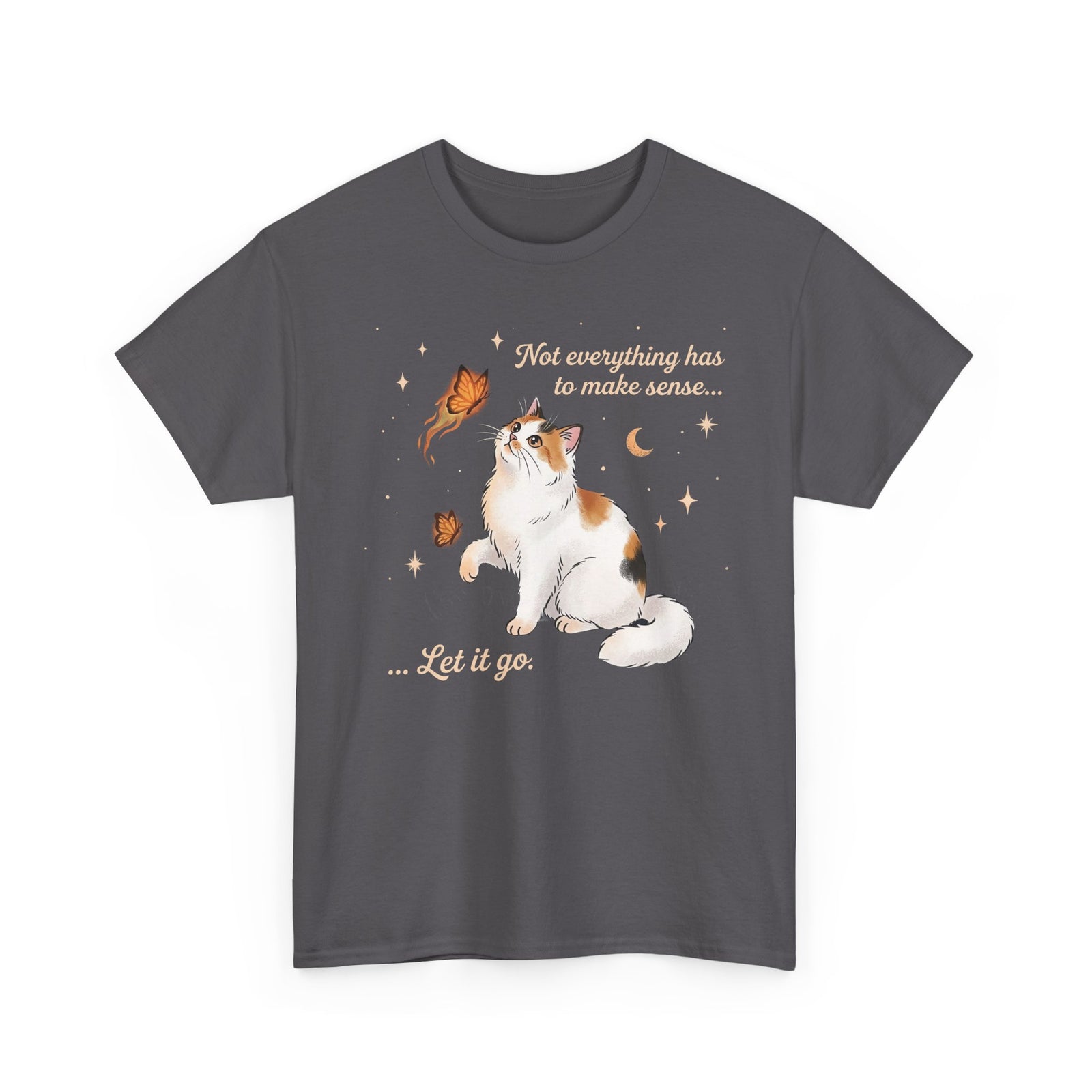 Vintage Whimsical Cat T-Shirt — Spiritual Quote Graphic Tee