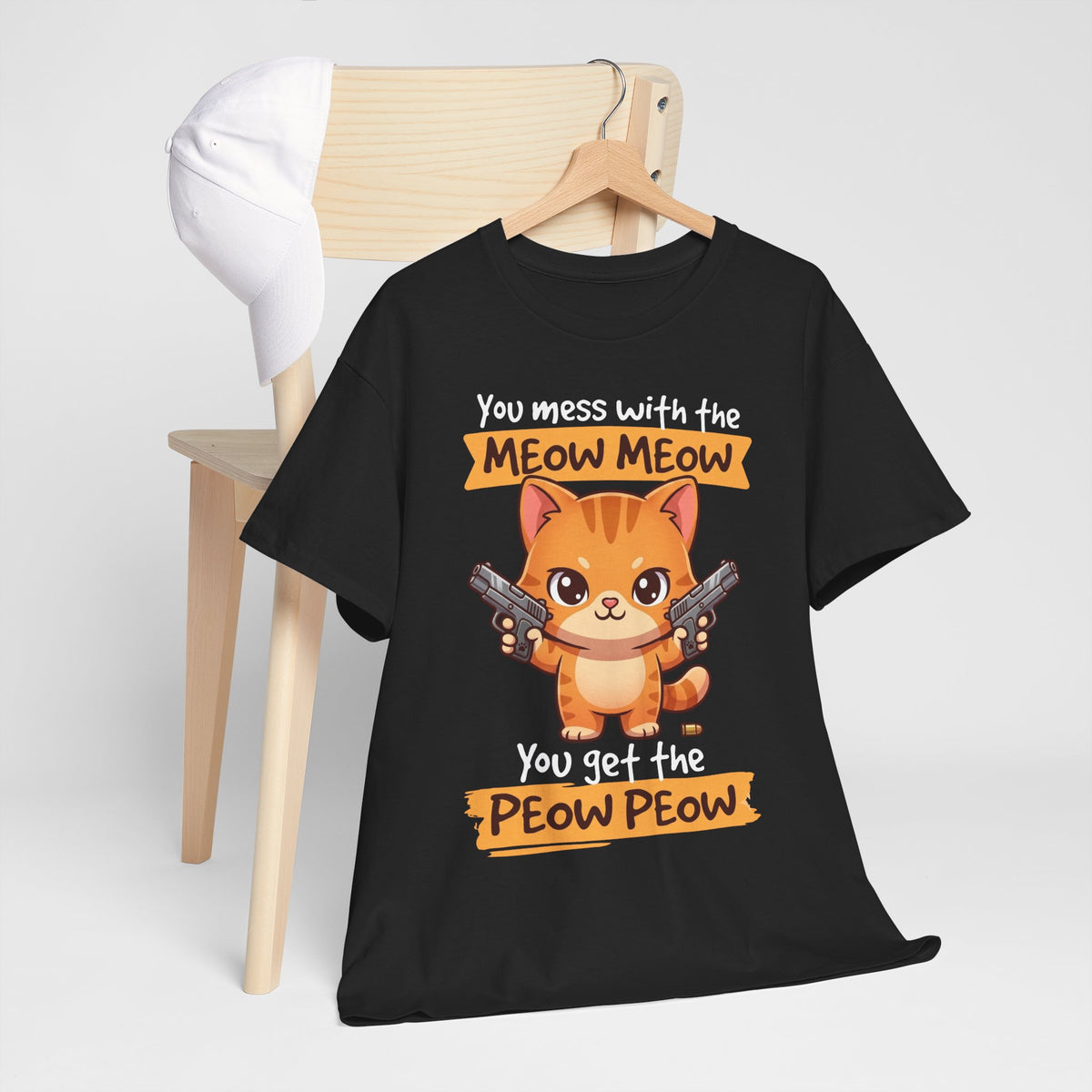 You Mess with the Meow Meow You Get the Peow Peow Cat T-Shirt
