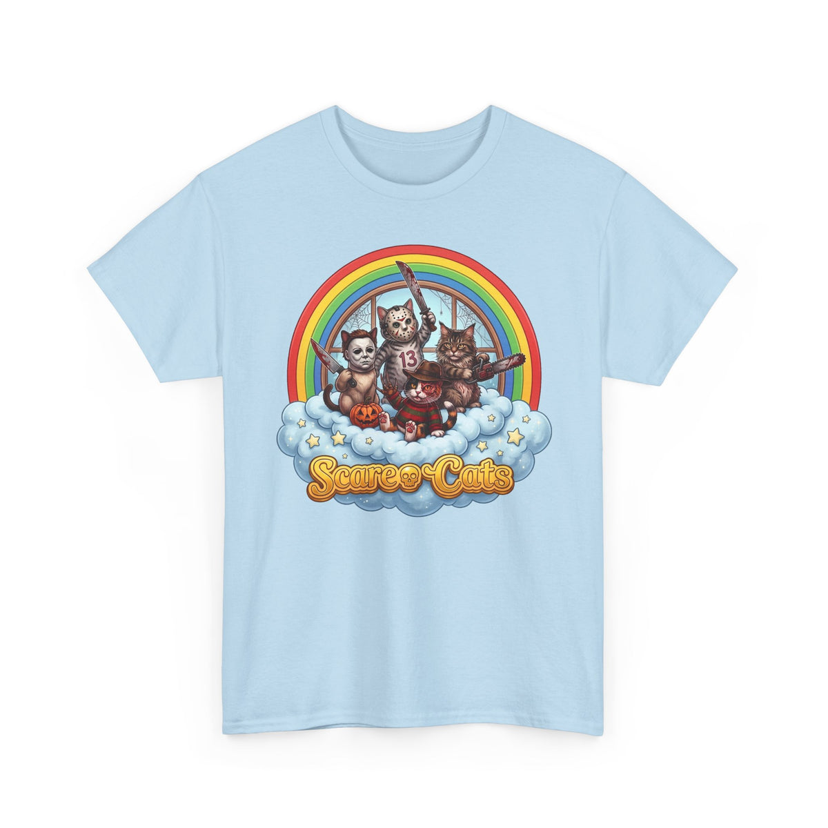 Scare Cats T-Shirt — Horror Movie Slashers Care Bears Parody Tee