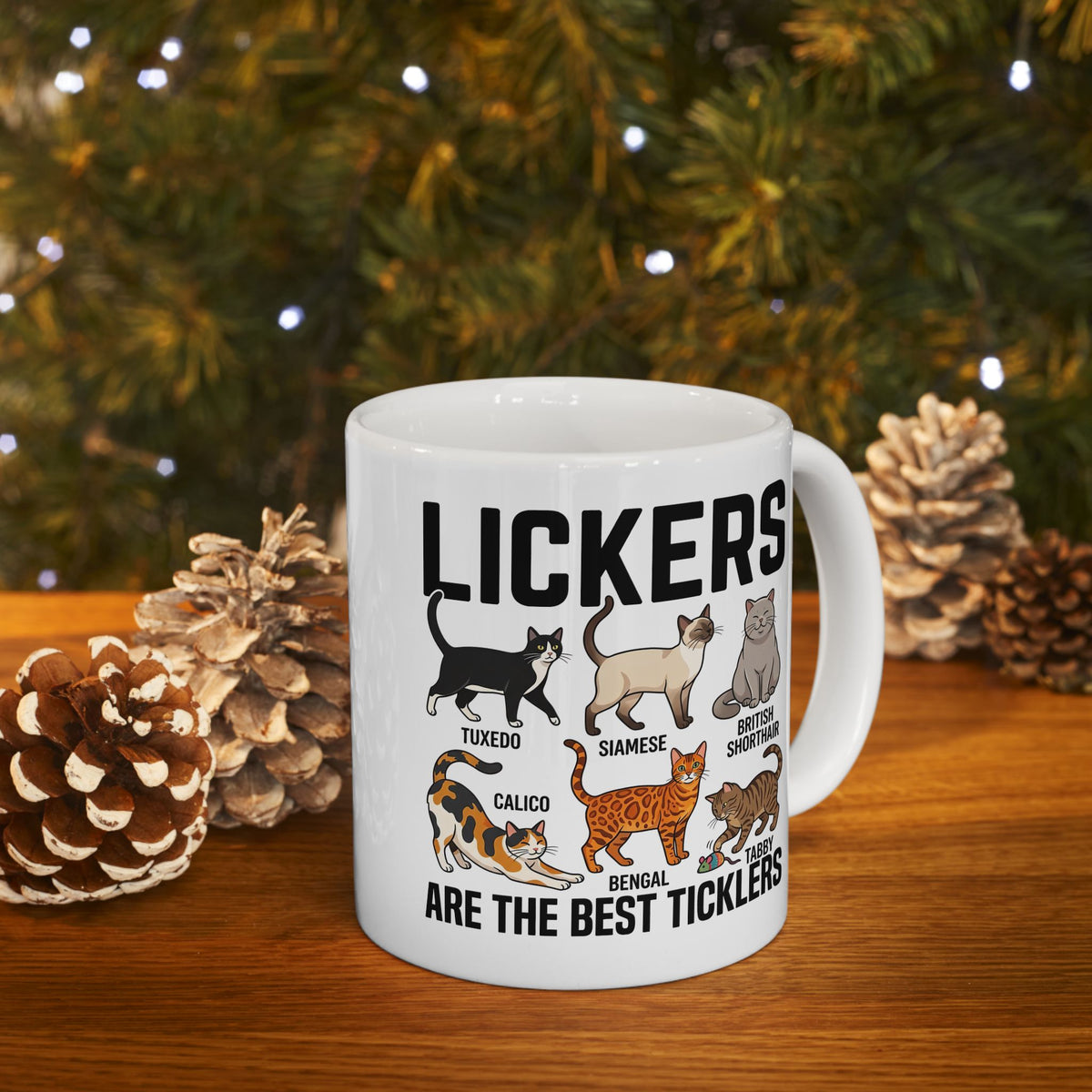Cats Lickers Ceramic Mug Funny Cat Lover Mug