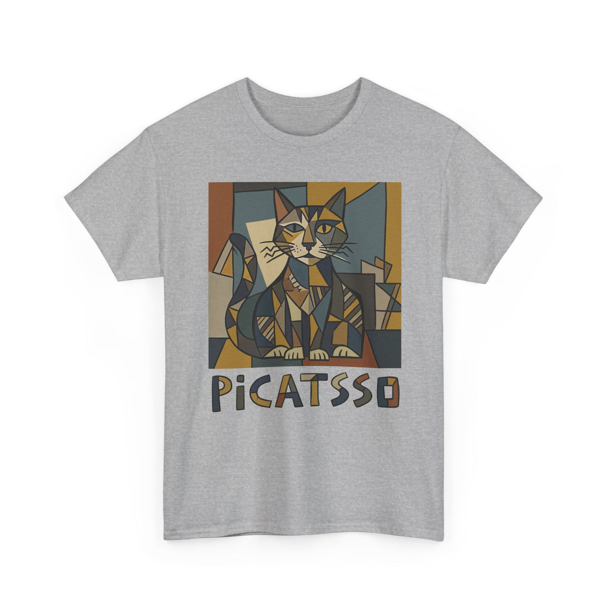 Picatsso Cat Art T-Shirt — Playful Cat Picasso Design