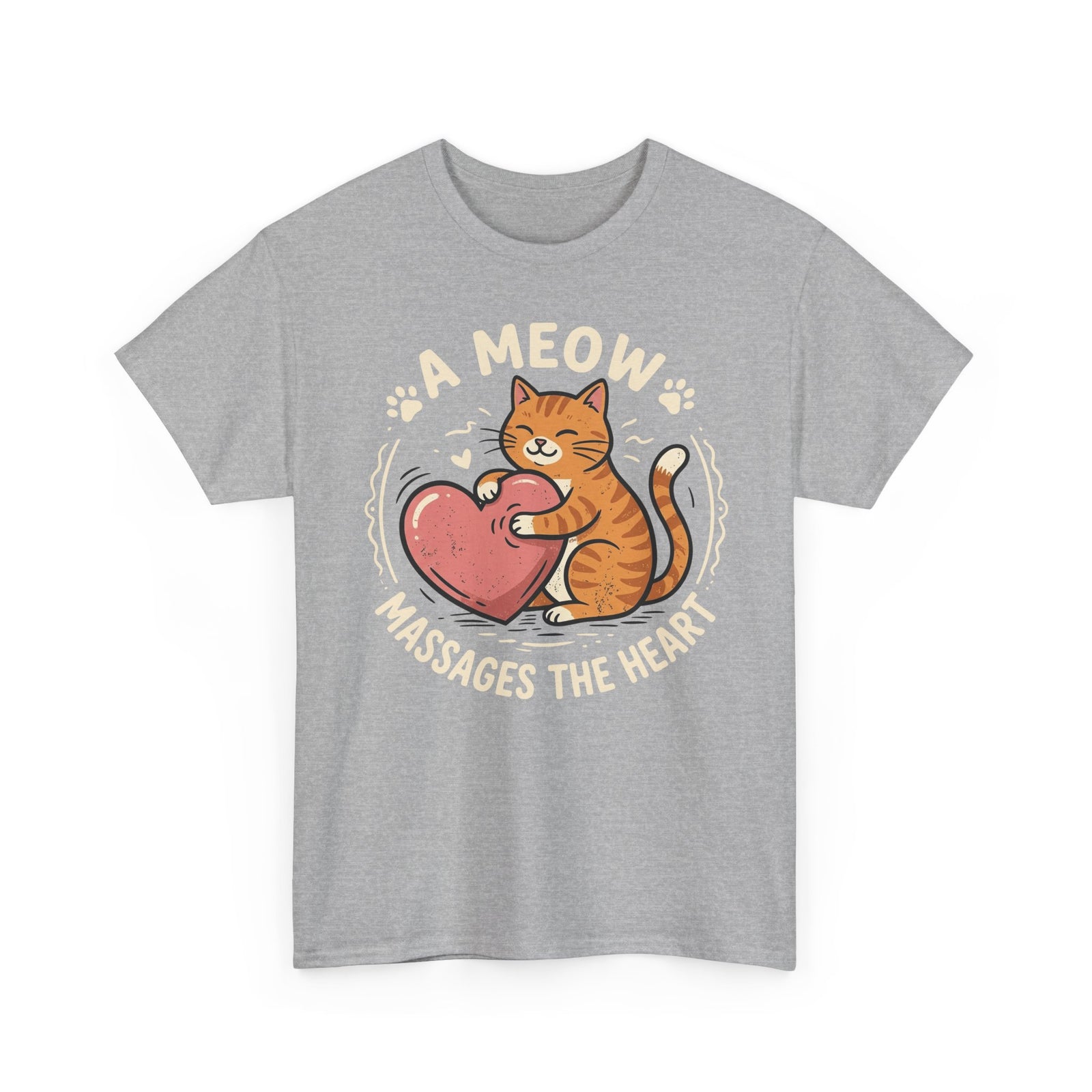 'A Meow Massages The Heart' Cat T-Shirt
