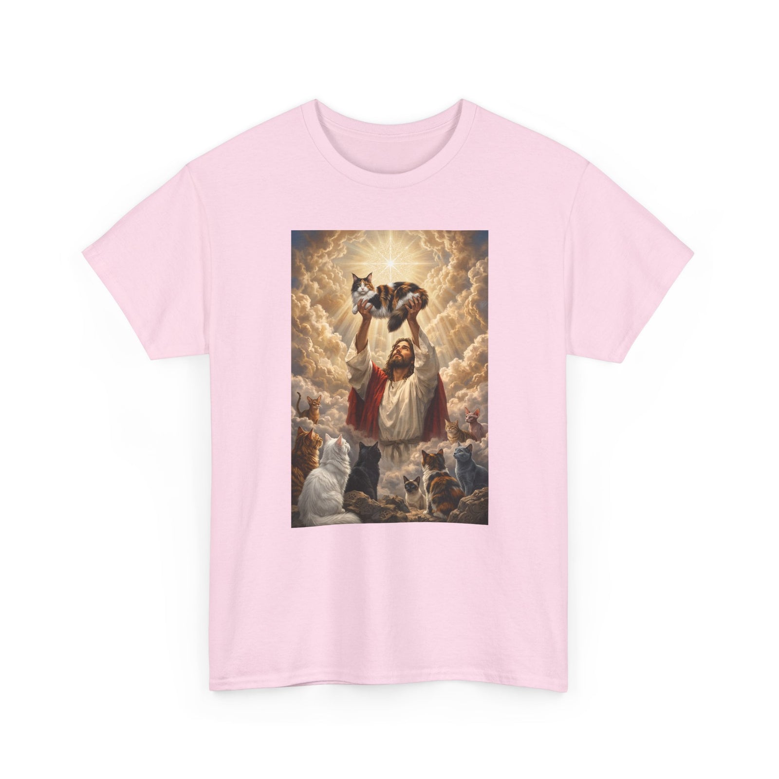 Jesus With Cats T-Shirt — Christian Cat Lover Tee