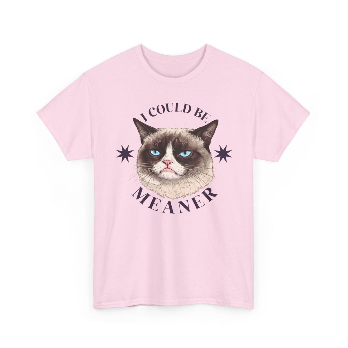 I Could Be Meaner T-Shirt — Funny Grumpy Cat Graphic Tee