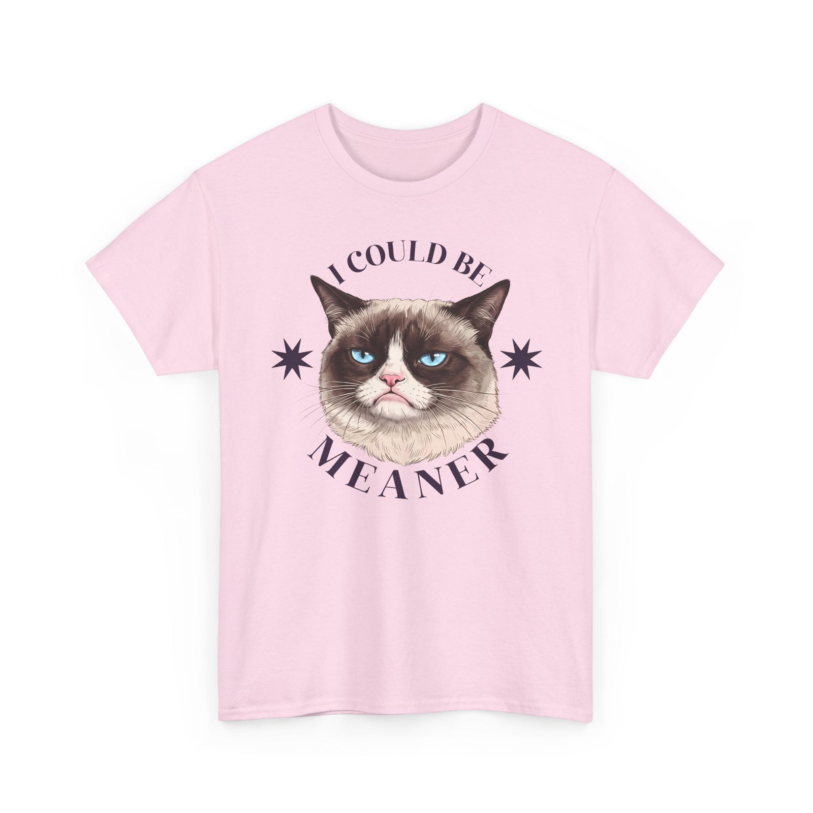 I Could Be Meaner T-Shirt — Funny Grumpy Cat Graphic Tee