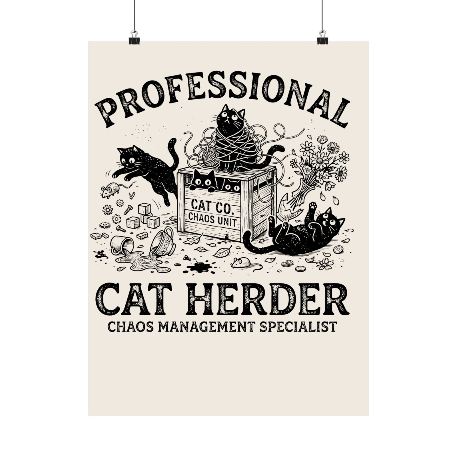 Professional Cat Herder Poster