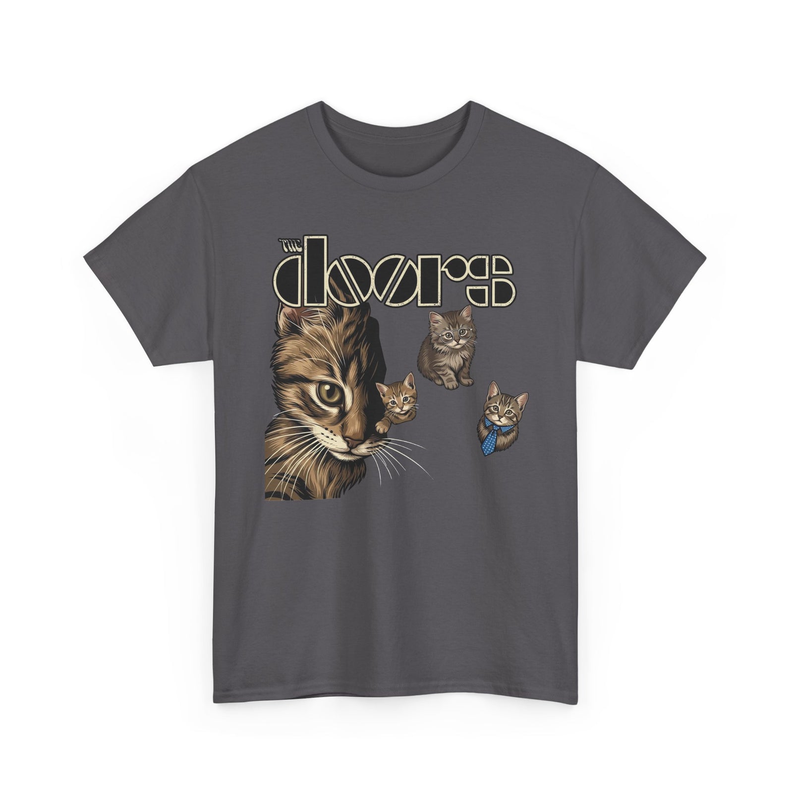 T-Shirt — Retro Cat Band Graphic Tee (The Doors Inspired)