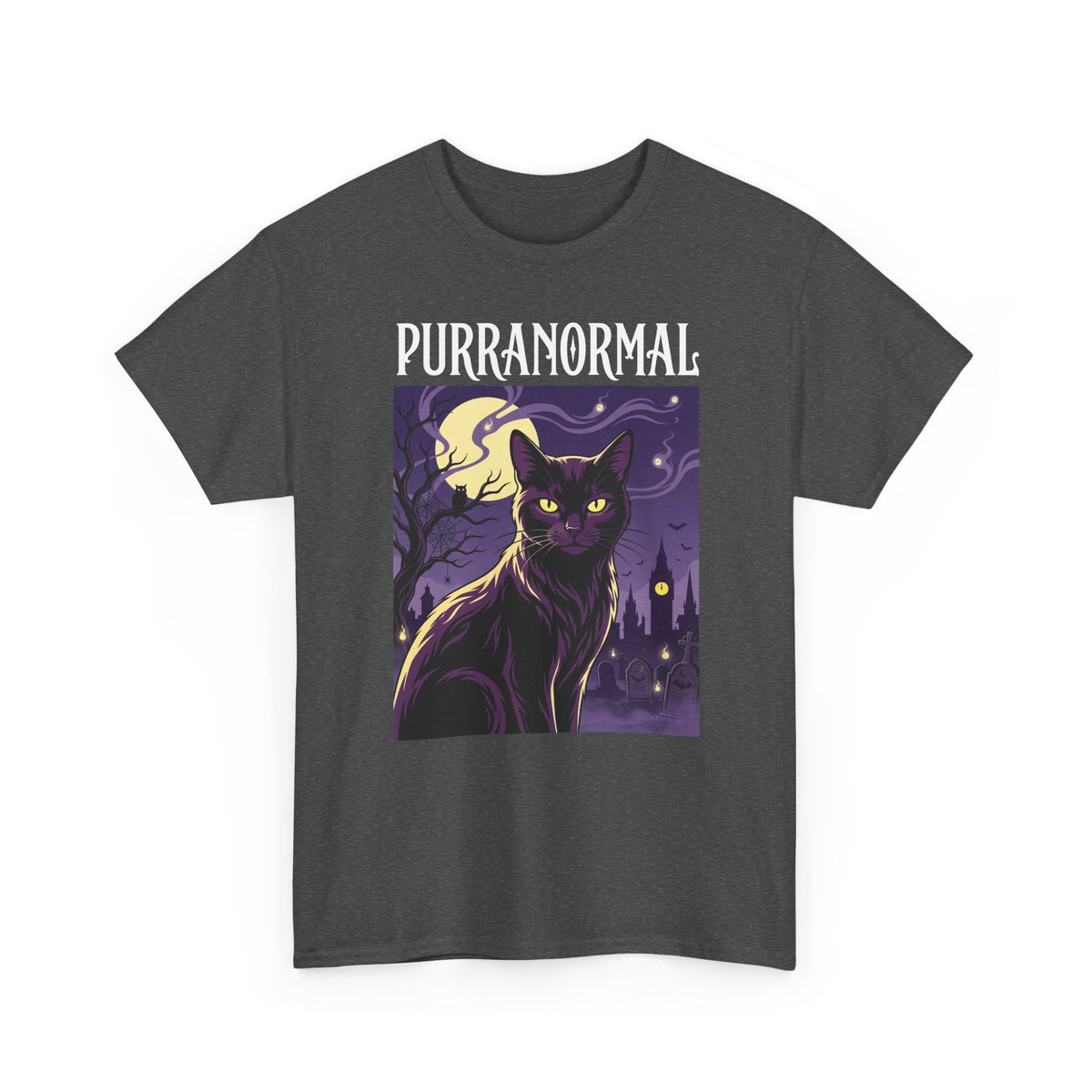 Purranormal Cat T-Shirt — Paranormal Cat Spooky Cat Graphic Tee