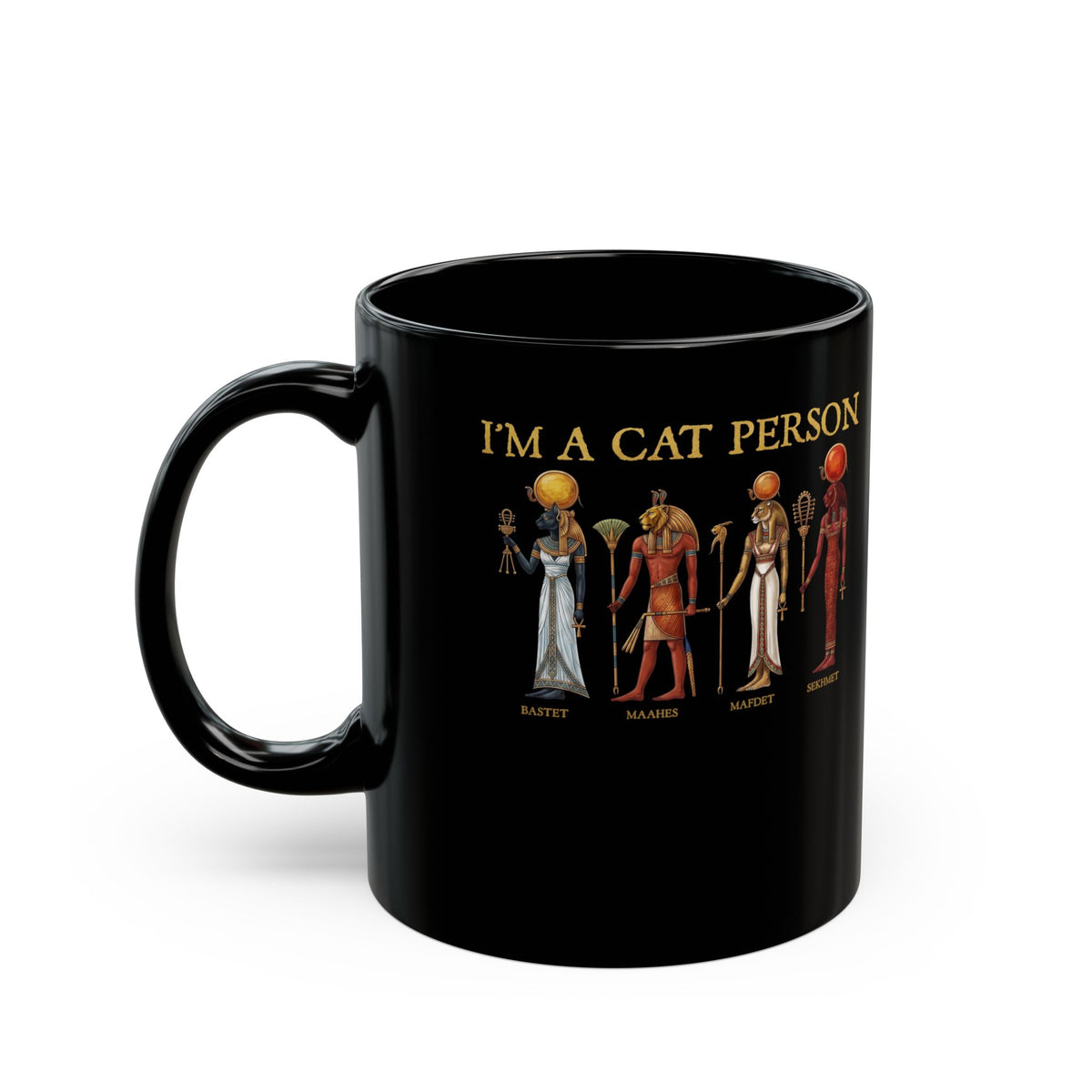 I'm a Cat Person Black Mug