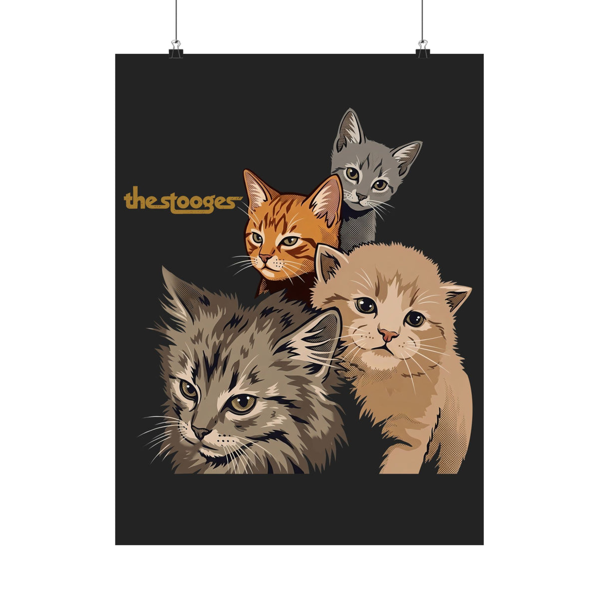 The Stooges Cat Poster