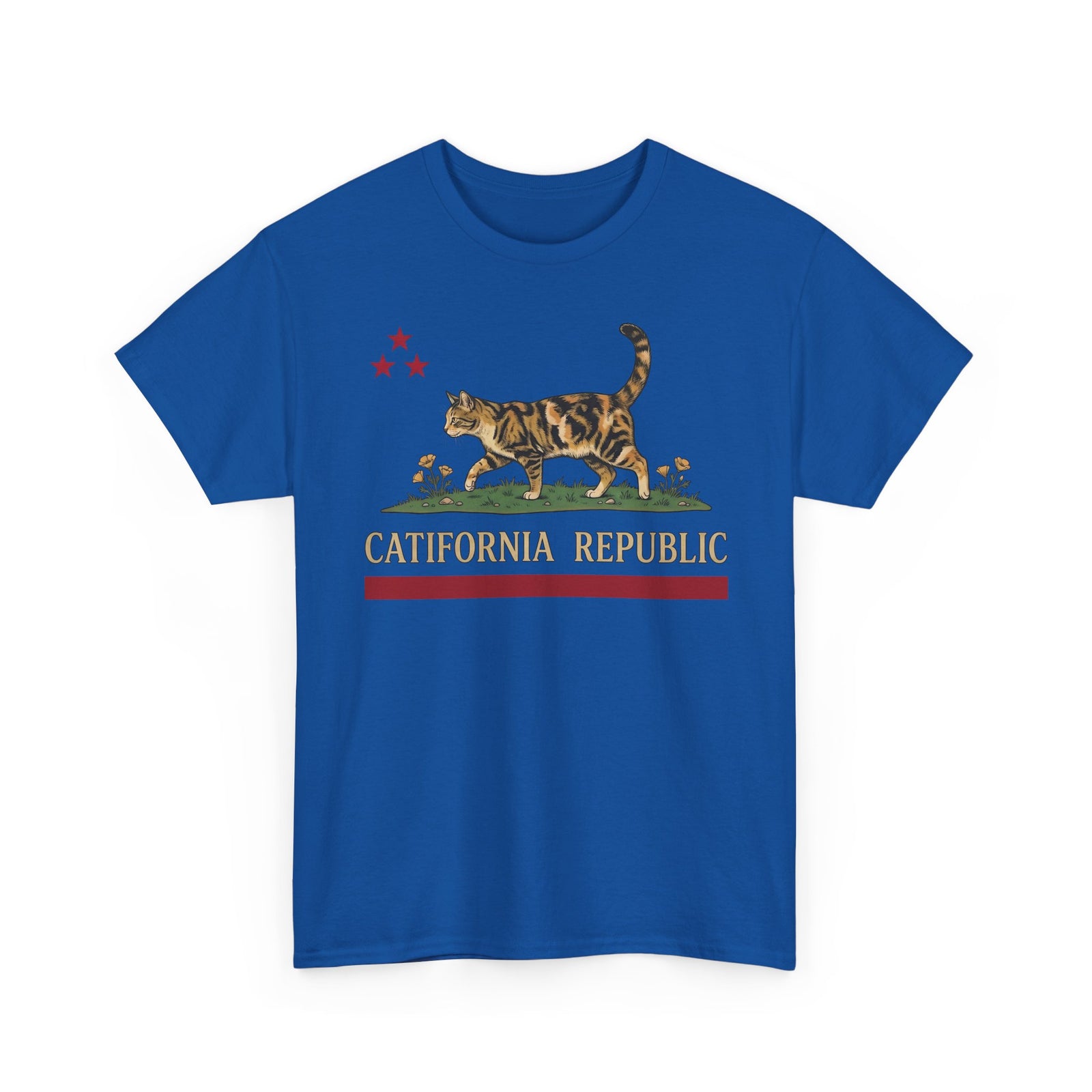Catifornia Republic Funny Cat T-Shirt — Vintage Cali Cat Graphic Tee