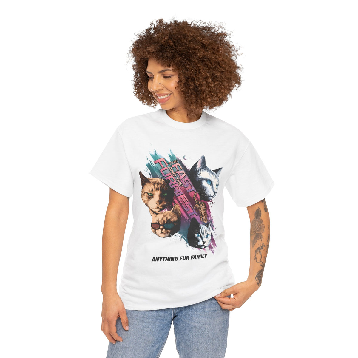 The Fast And The Furriest T-Shirt — Funny Cat Action Movie Parody Tee