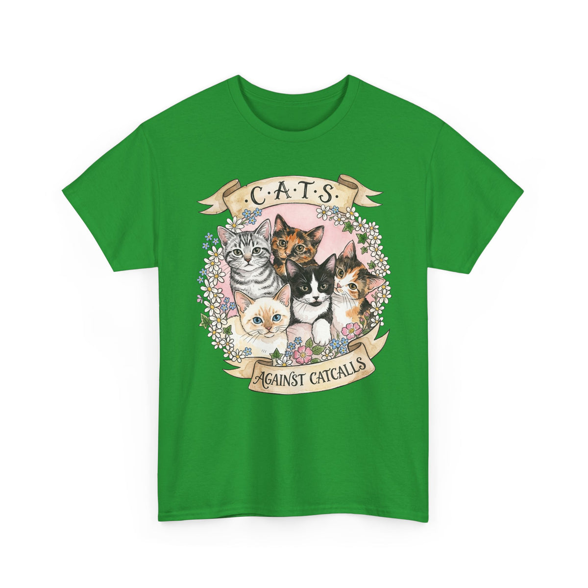 Cat Against Catcalls T-Shirt — Feminist Anti-Harassment Tee
