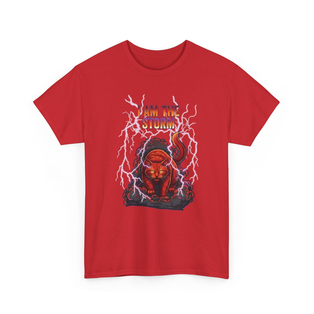I Am The Storm Cat T-Shirt — Bold Cat Graphic Tee