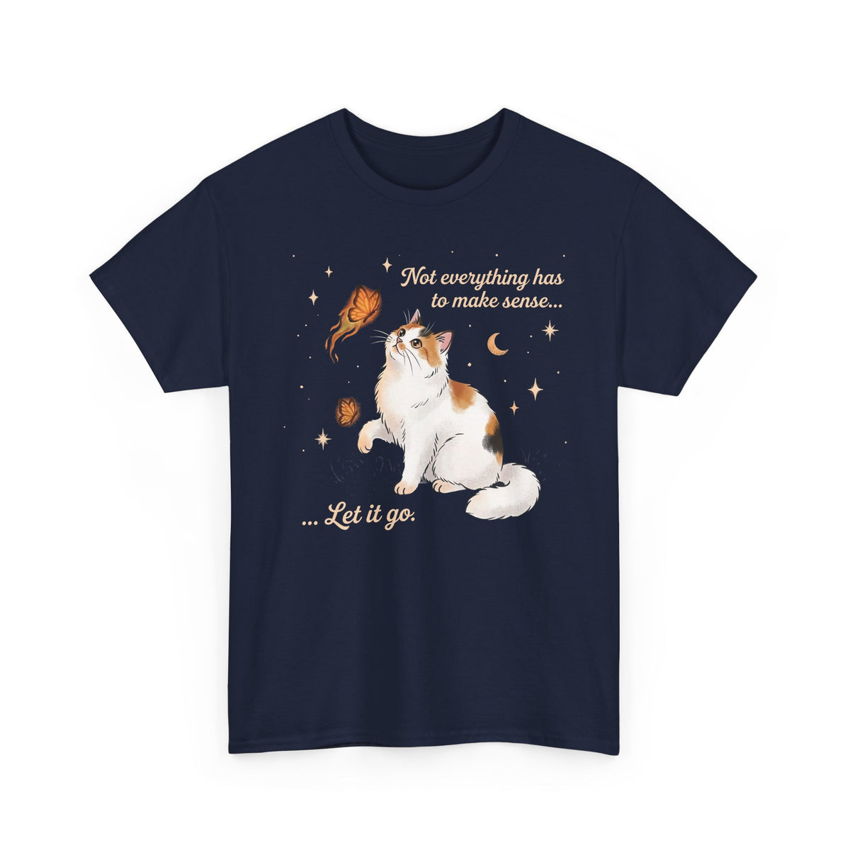 Vintage Whimsical Cat T-Shirt — Spiritual Quote Graphic Tee