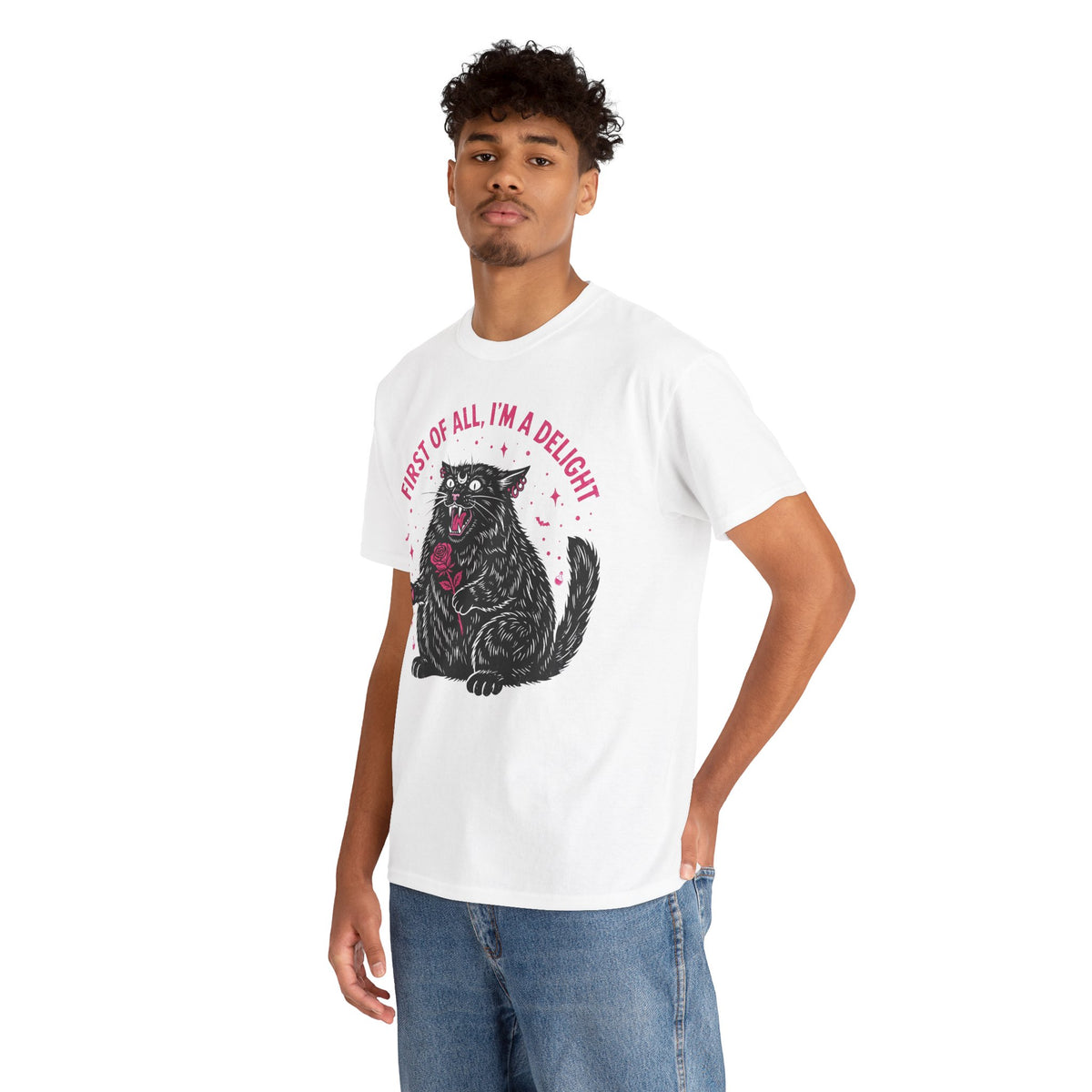 Black Cat "First of All I'm a Delight" T-Shirt