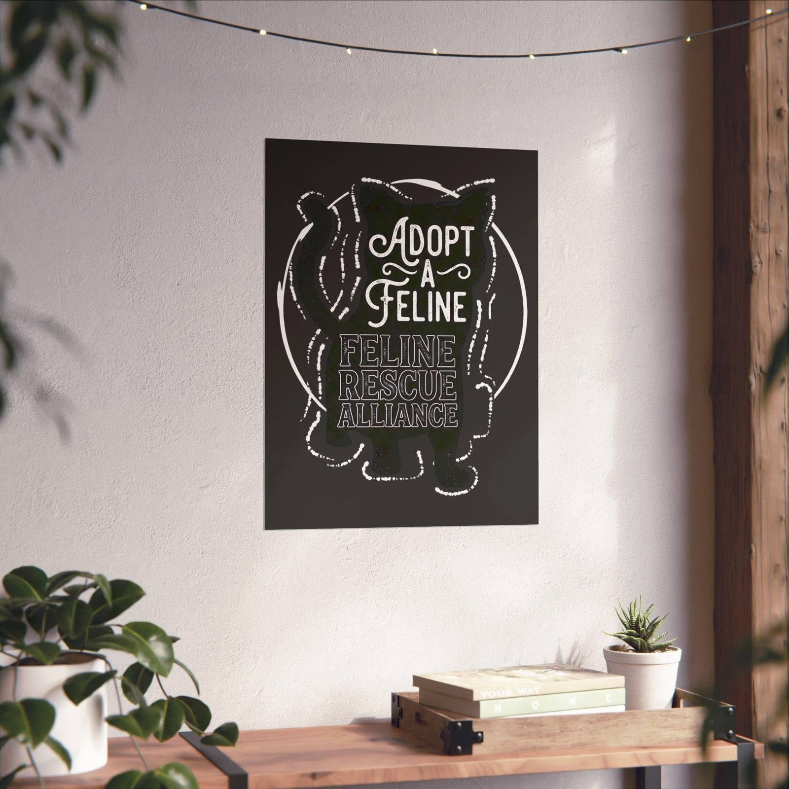 Adopt a Feline Poster – Feline Rescue Alliance Cat Poster, Cat Lover Graphic Poster