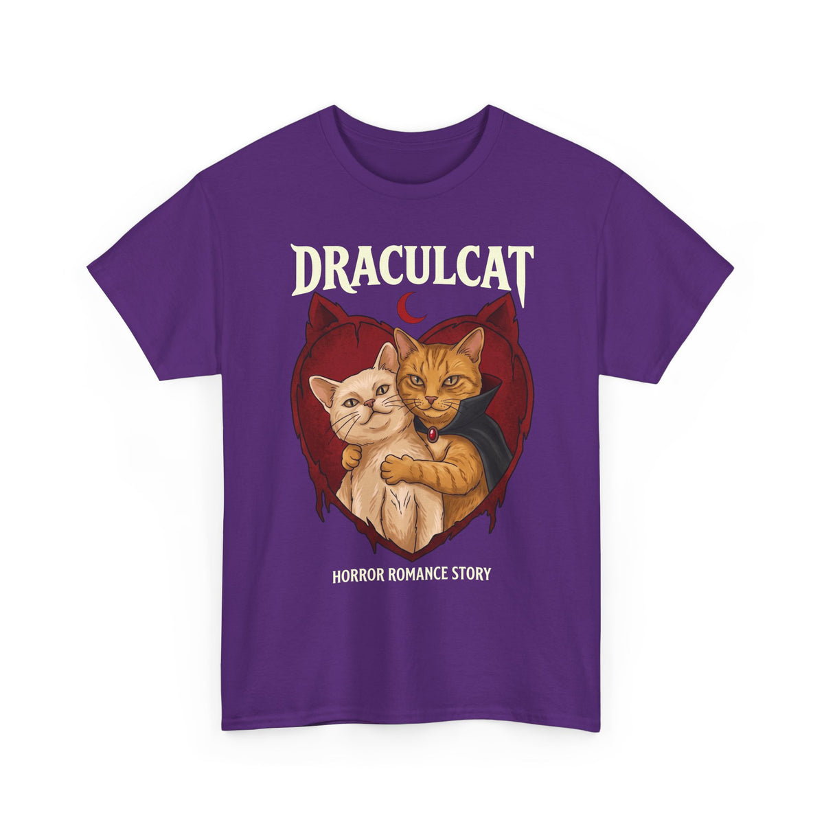 Draculcat Tee – Horror Romance Cat Graphic T-Shirt