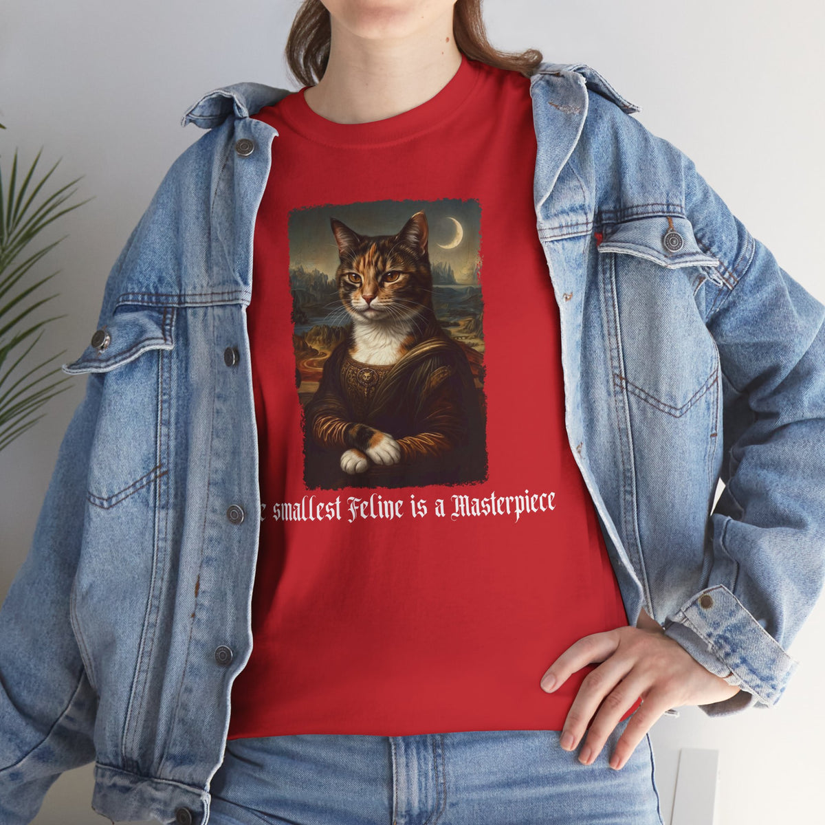 Funny Cat T-Shirt — "The Smallest Feline Is a Masterpiece"