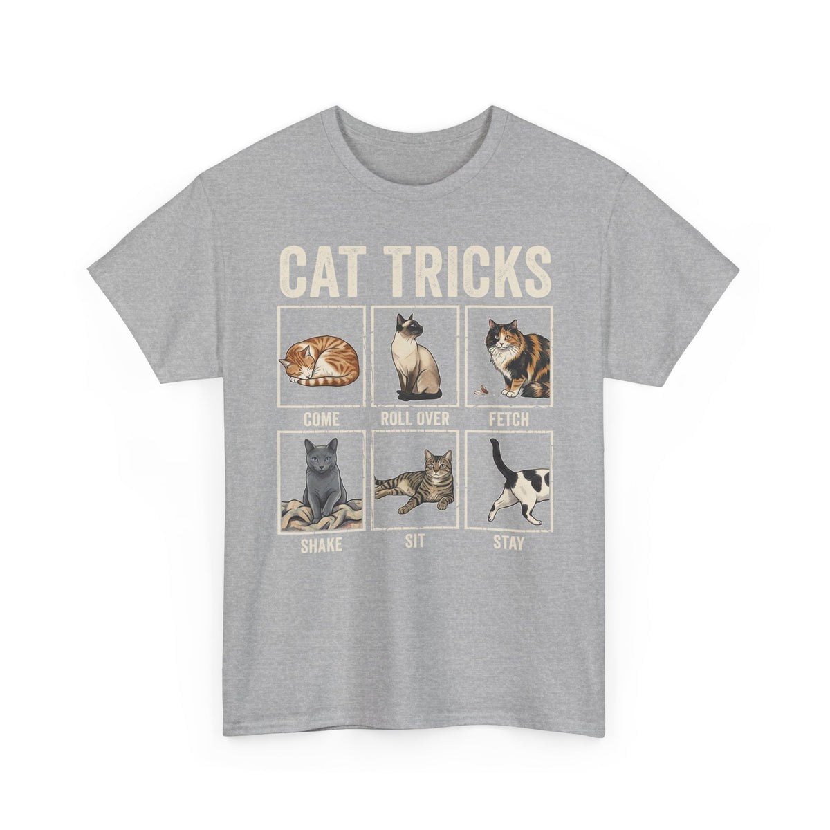 Funny Cat Tricks T-Shirt — Cute Cat Humor Tee