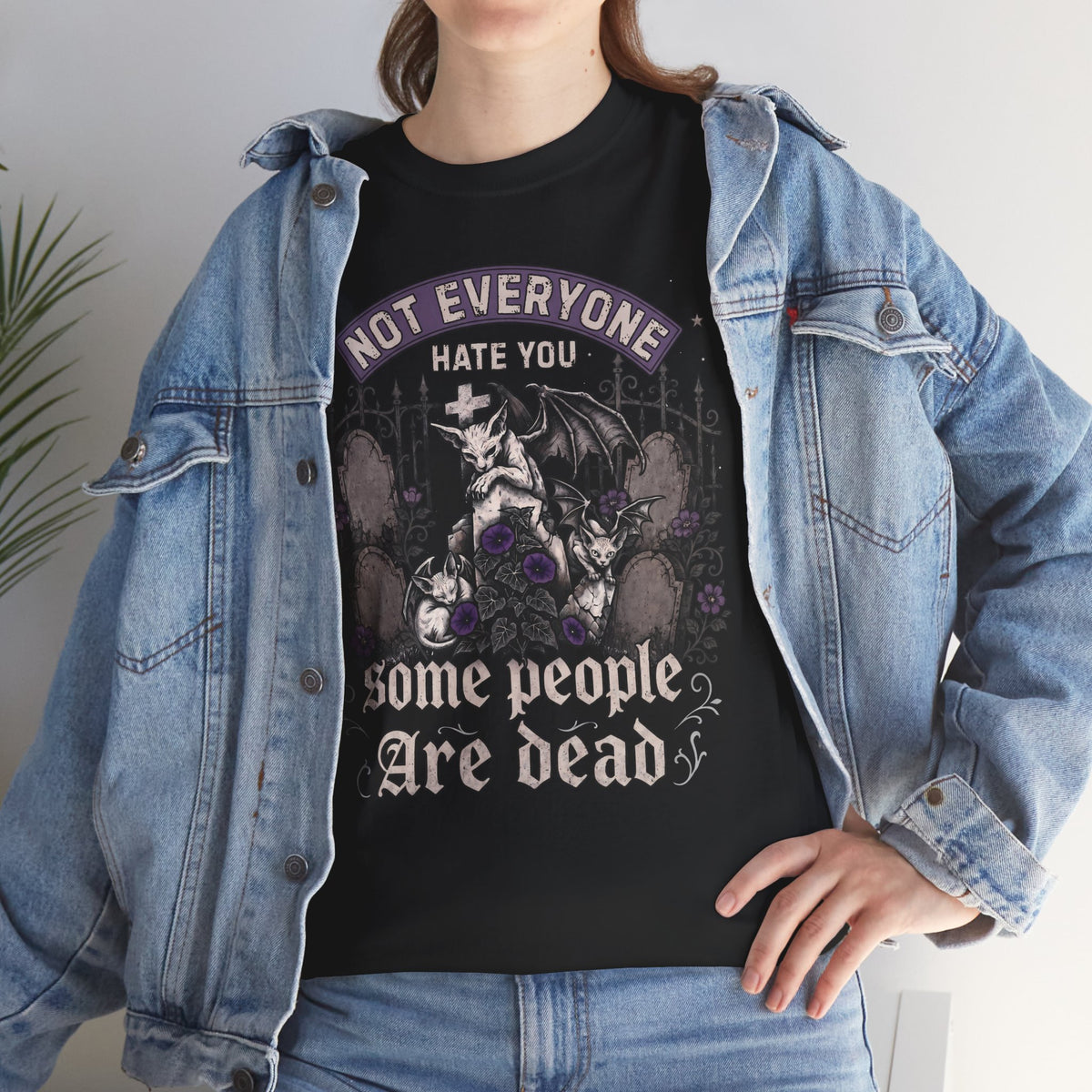 Not Everyone Hate You Some People Are Dead T-Shirt — Funny Goth Sphynx Cat Tee