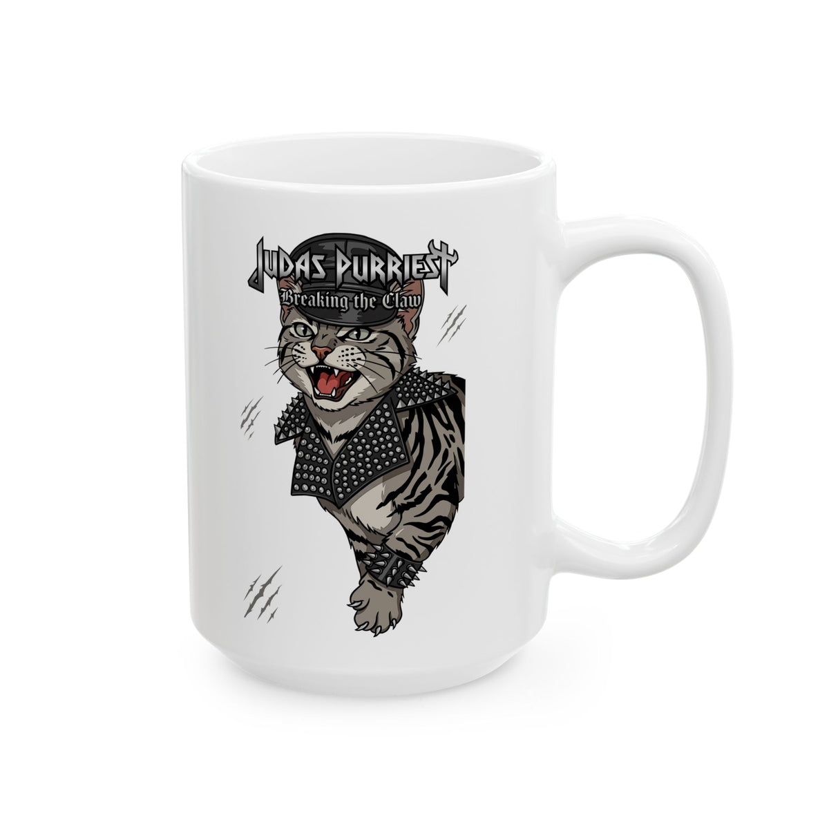 Judas Purriest 'Breaking the Claw' Ceramic Mug
