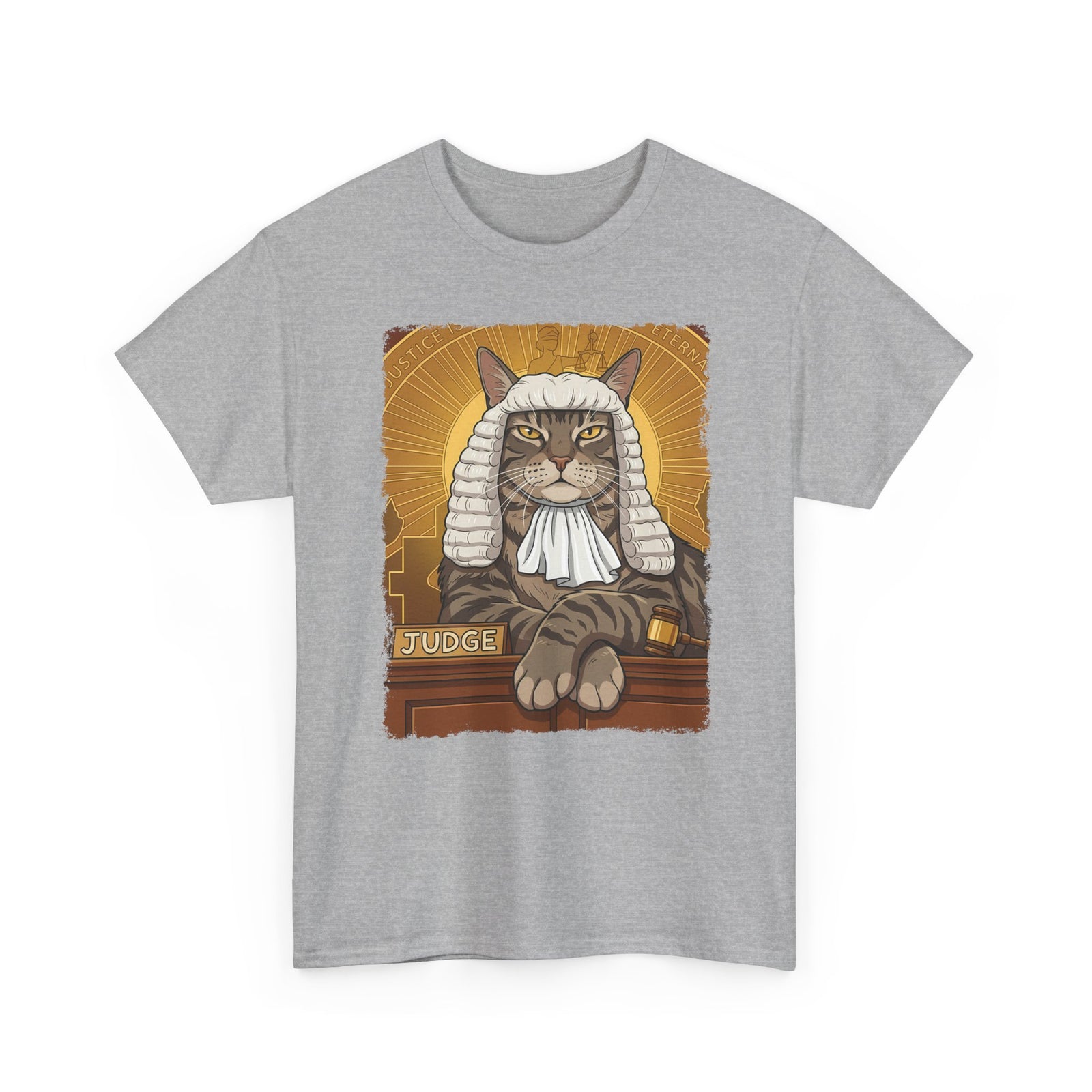 Cat Judge T-Shirt  Funny Cat Lawyer / Judge Graphic Tee