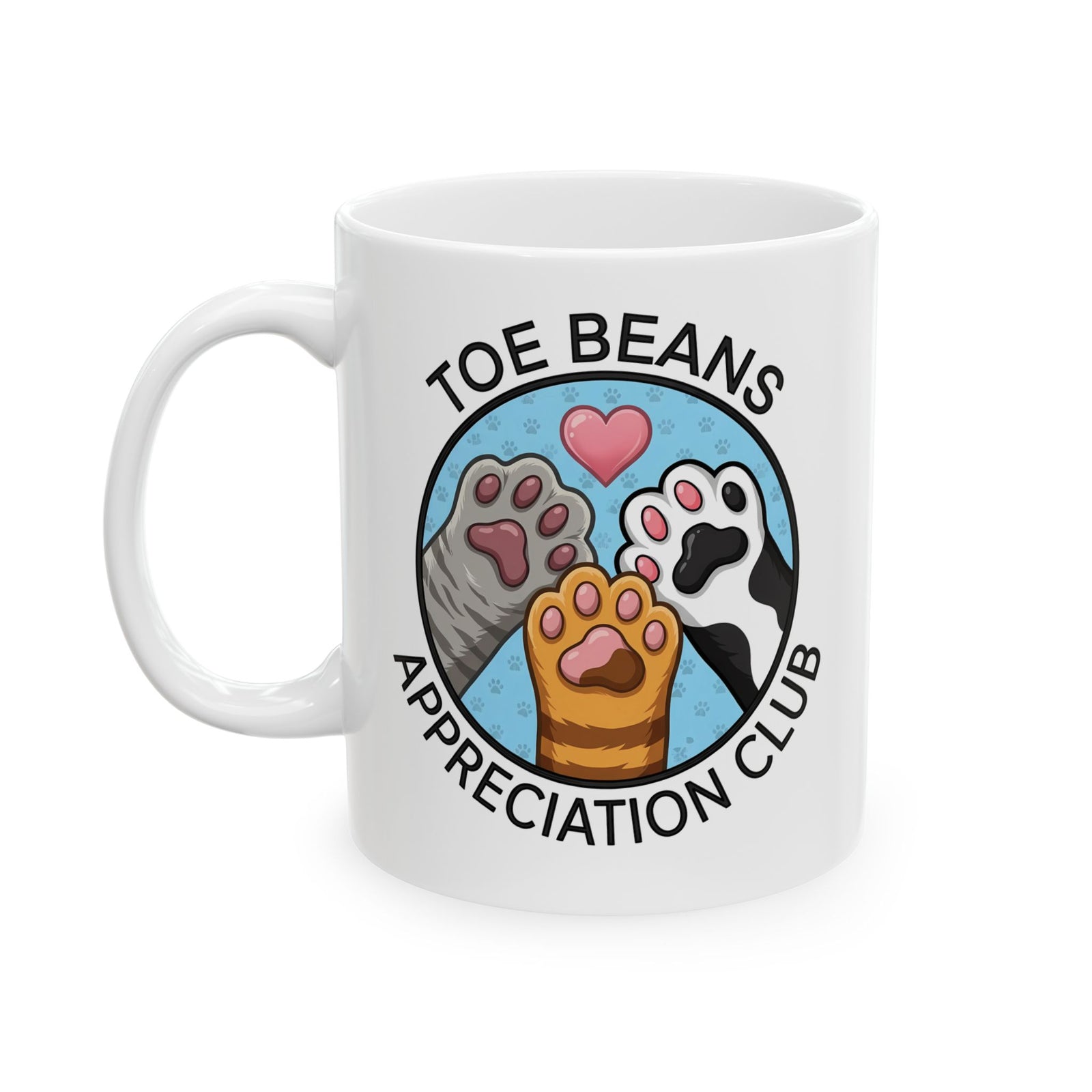 Toe Beans Appreciation Club Cat Lovers Ceramic Mug
