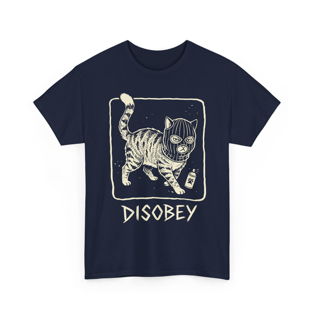Cat Disobey T-Shirt — Funny Rebellious Cat Tee for Cat Lovers