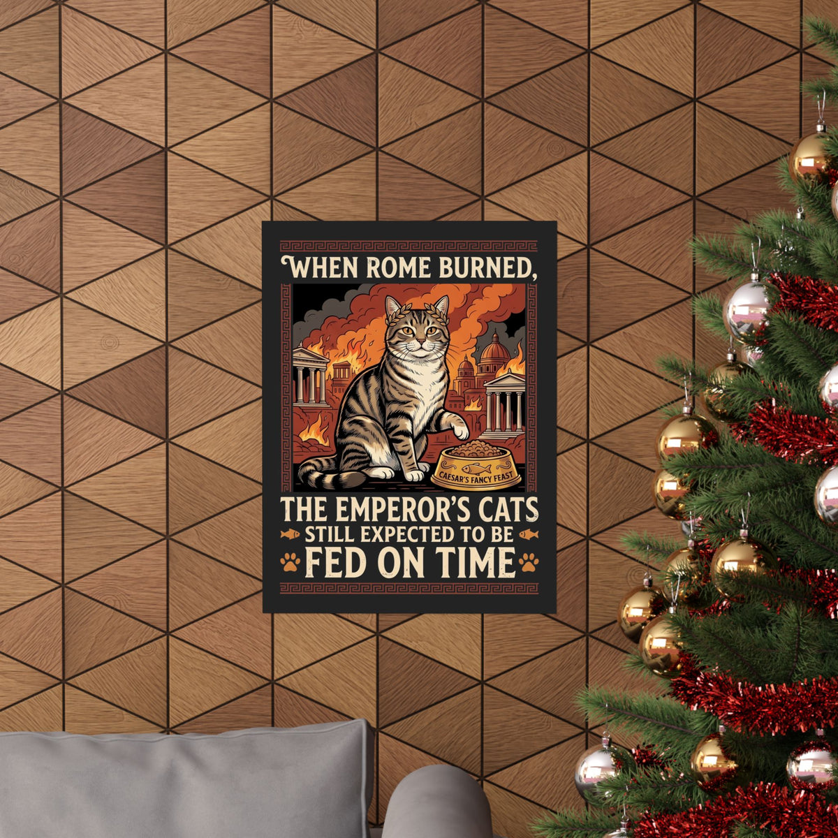 Ancient Roman 'Caesar' Cat Lover Poster