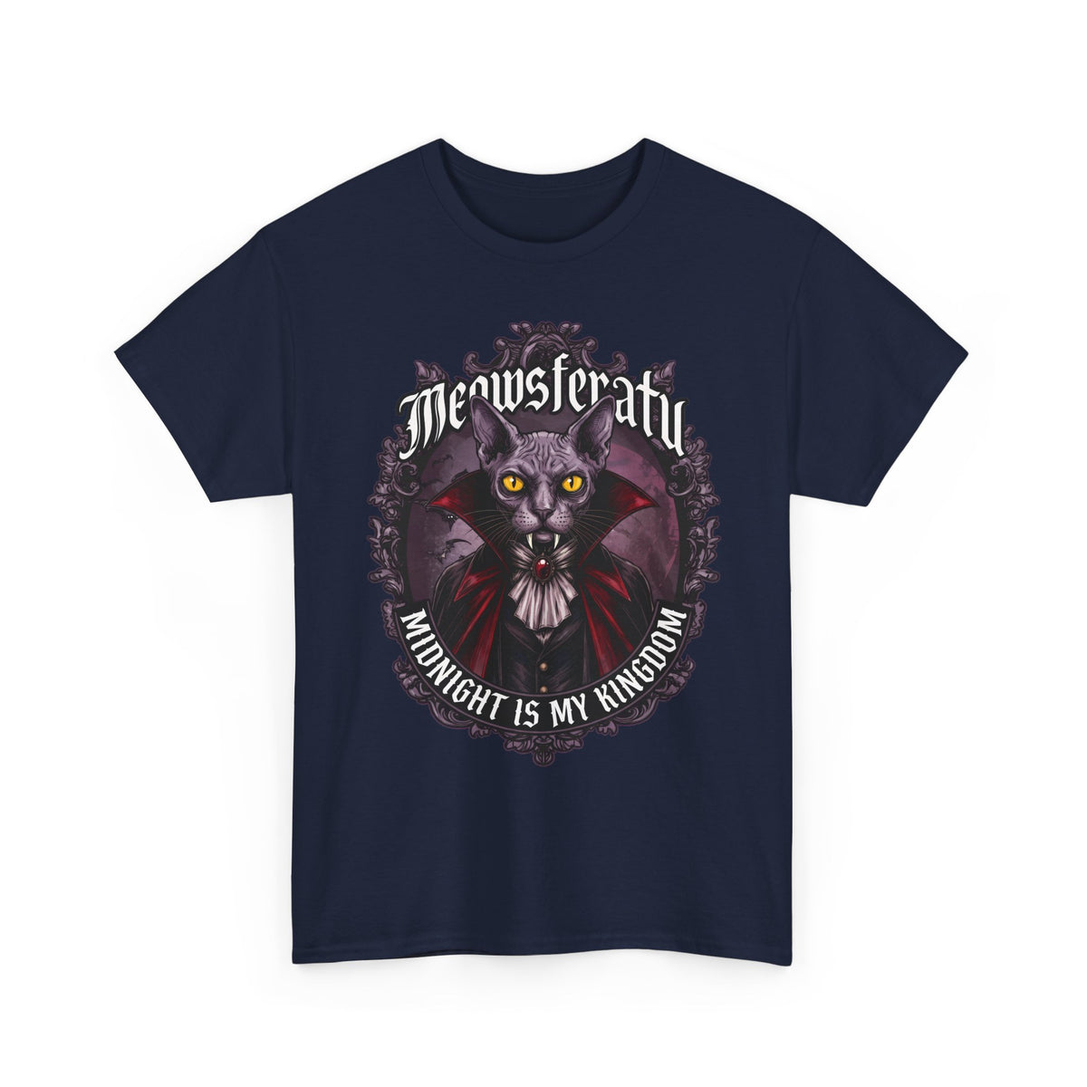 Meowsferatu Vampire Sphynx Cat Shirt — Gothic Dracula Halloween T-Shirt